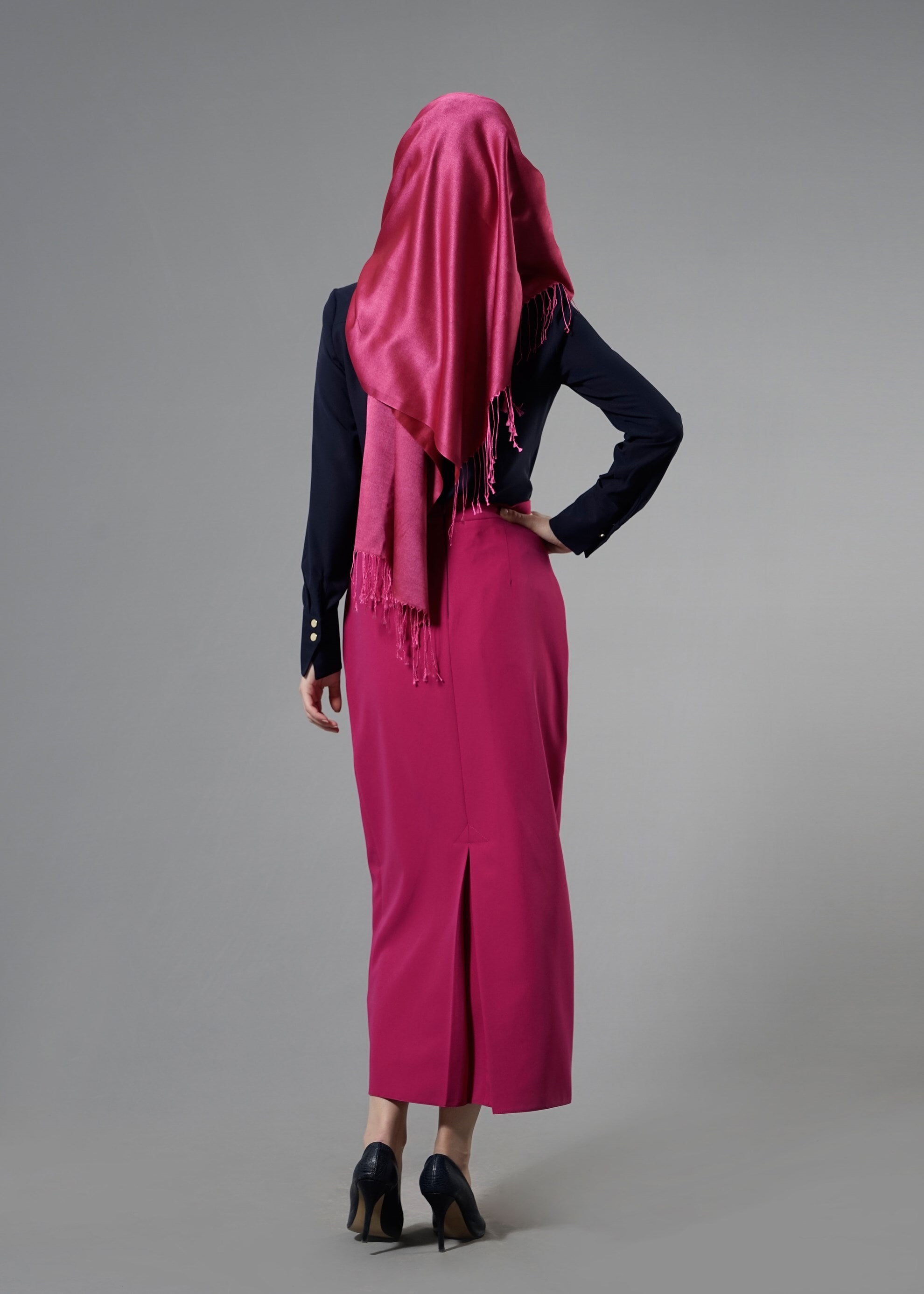 Tesettür giyim LACİVERT 4374-1 Portre Tesettür Bluz 38/46 TEK40