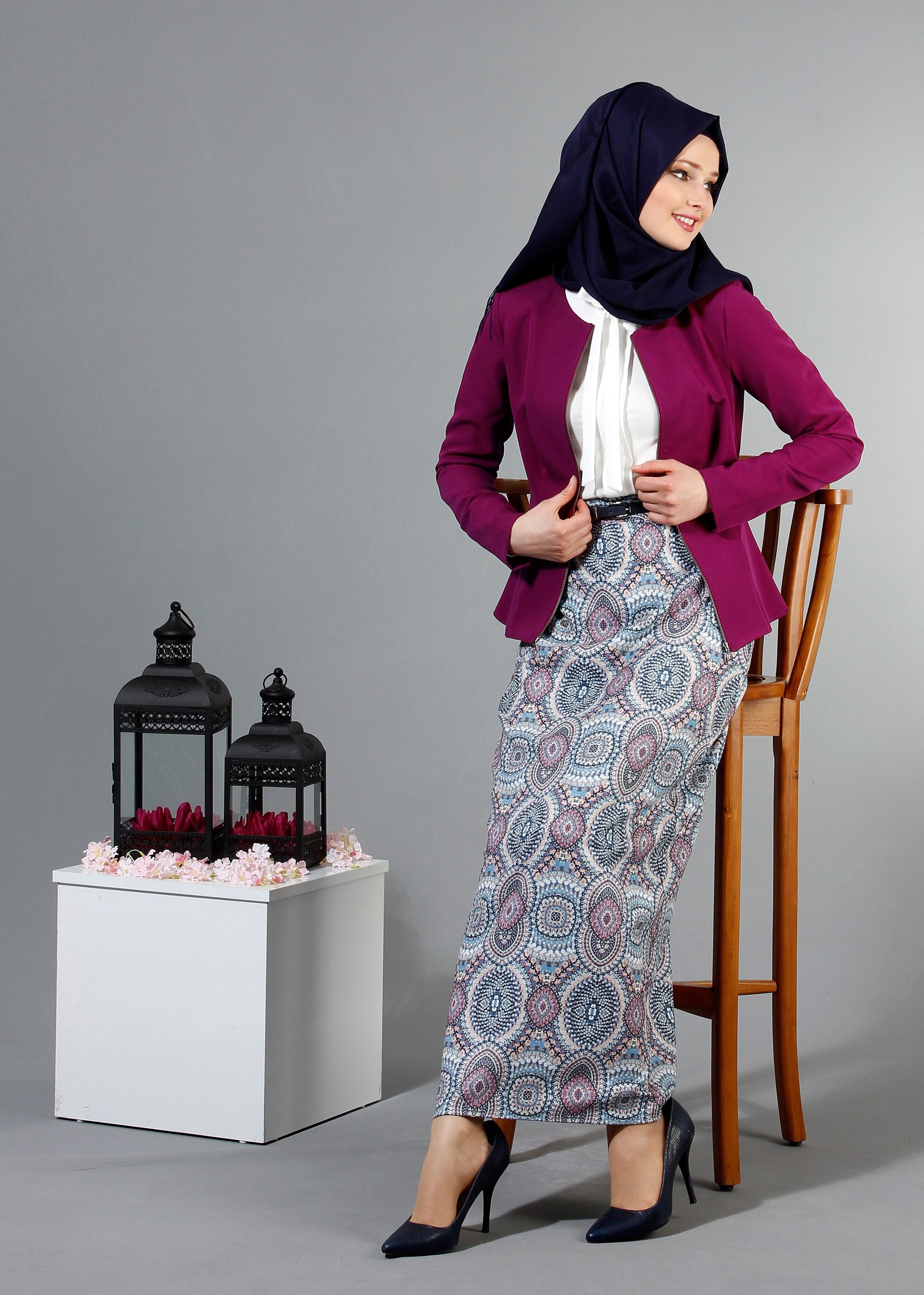 Tesettür giyim MOR 4347 Dilma Tesettür Ceket 36/42(38/40) TEK38