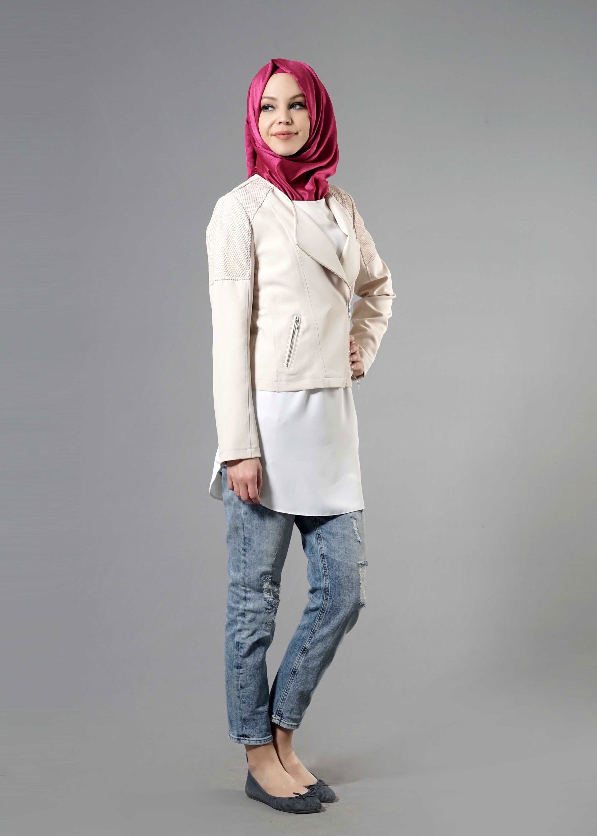 Tesettür giyim BEJ 4398 Dilma Tesettür 43551 Ceket 36/42(38-40) TEK36