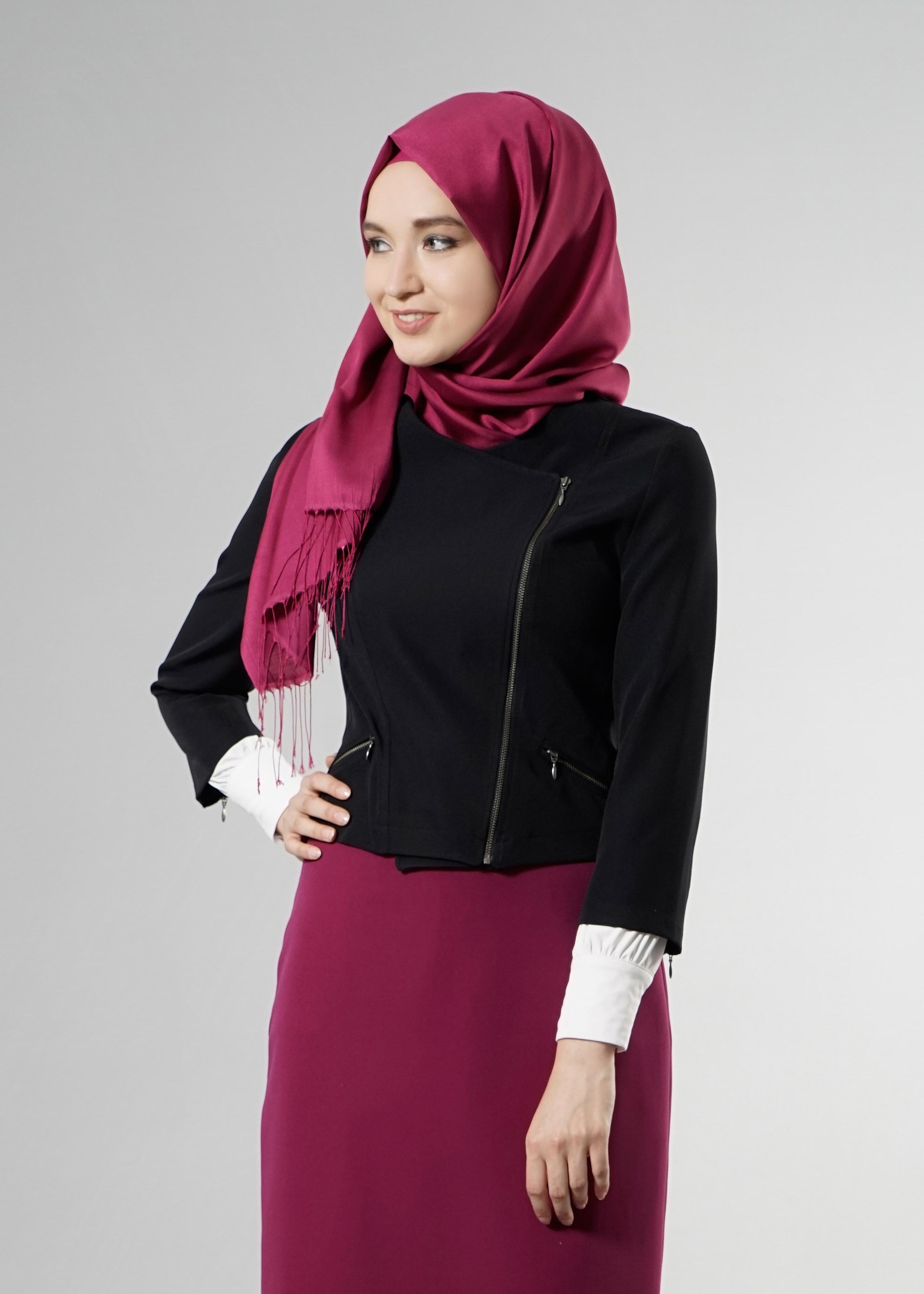 Tesettür giyim SİYAH 4517 Dilma Tesettür 43551 Ceket 36/42(38)