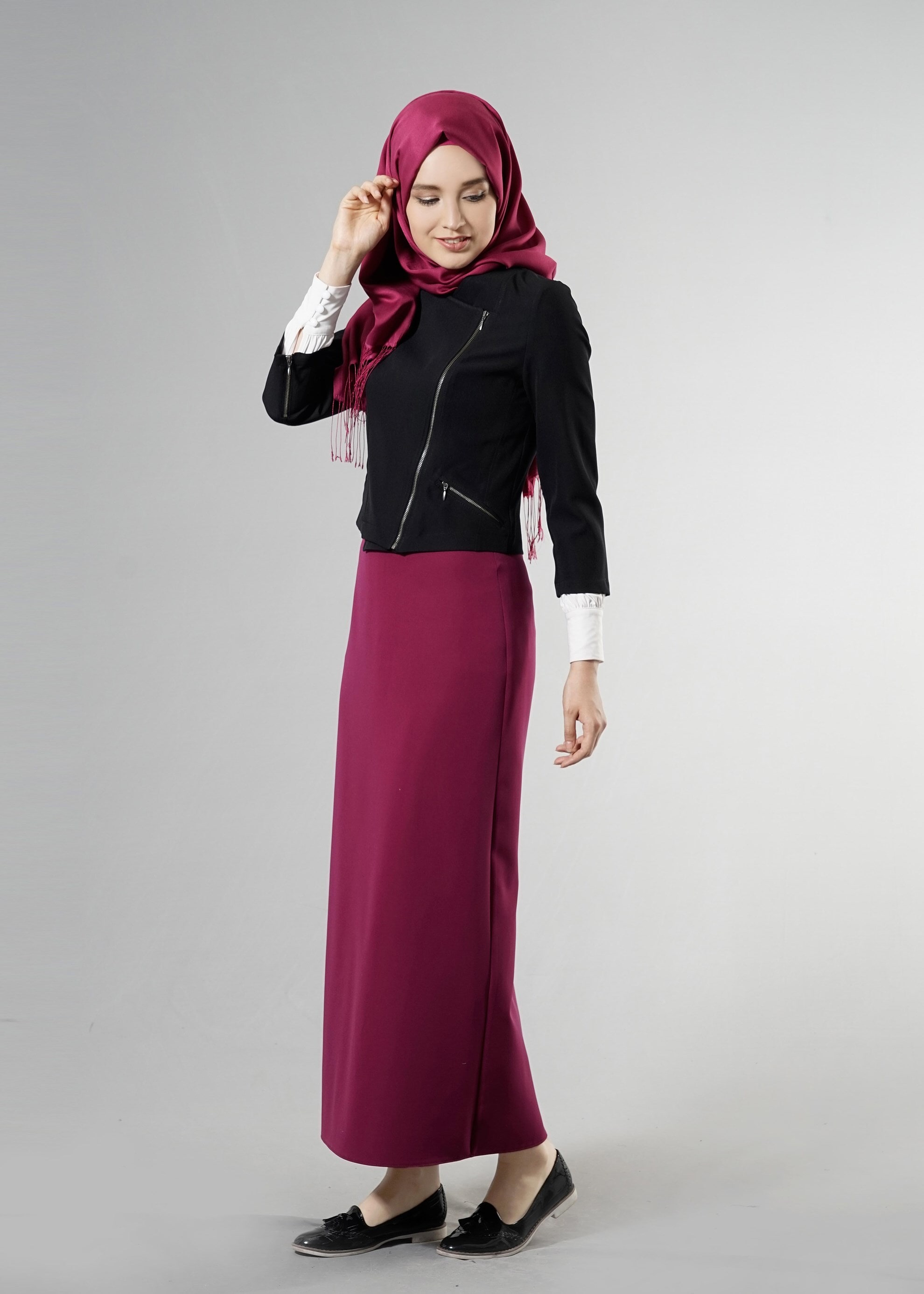 Tesettür giyim SİYAH 4517 Dilma Tesettür 43551 Ceket 36/42(38)