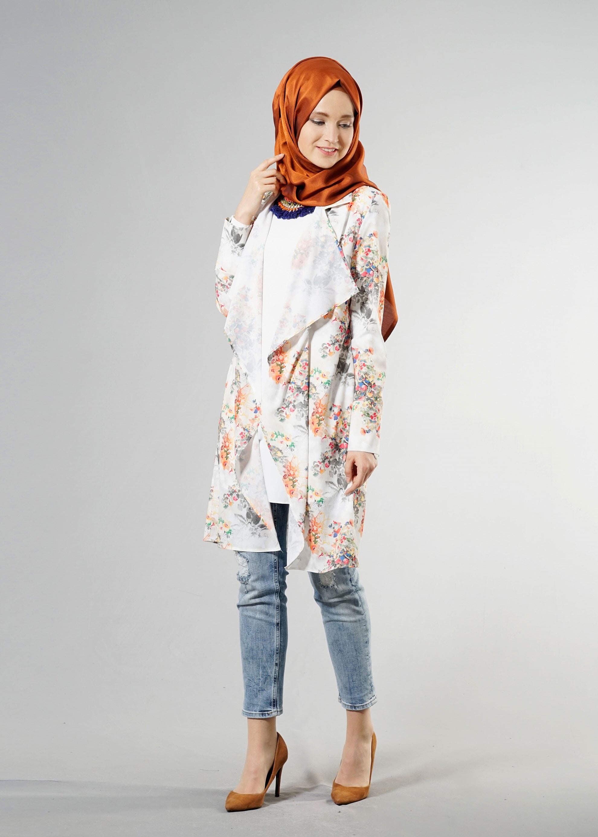 Tesettür giyim GRİ 4518 ROSA 10237 CEKET 36/44(38-40) TEK42