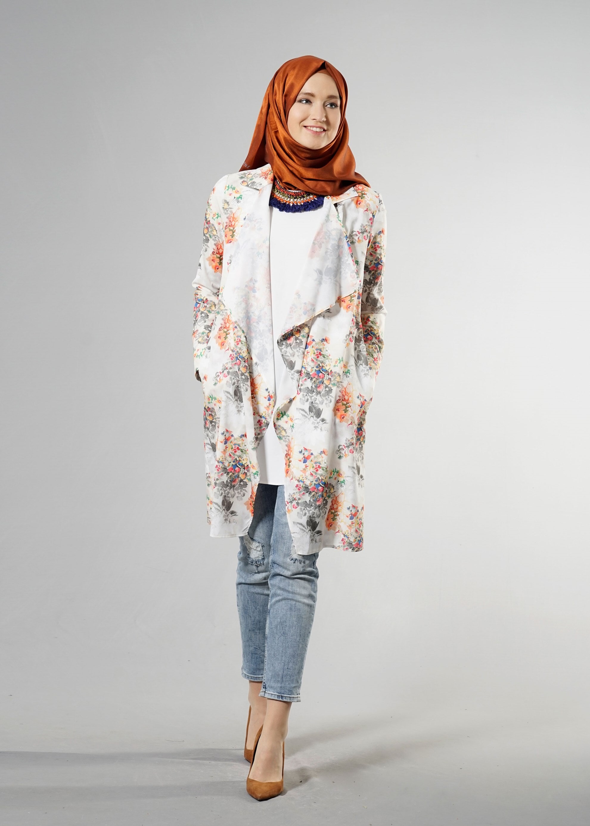 Tesettür giyim GRİ 4518 ROSA 10237 CEKET 36/44(38-40) TEK42