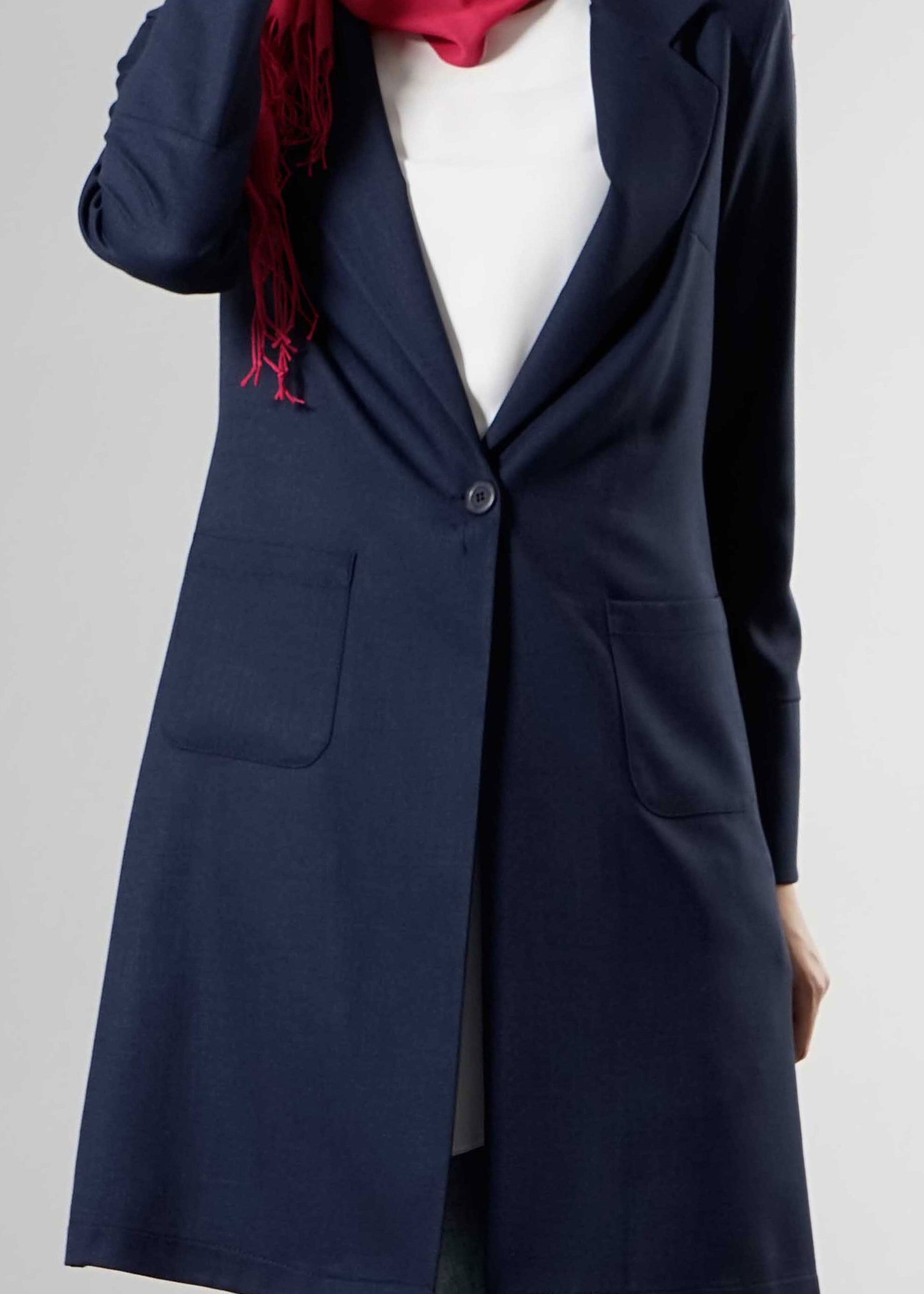 Tesettür giyim LACİVERT 4525 New Shine Tesettür Ceket 38/46 TEK40