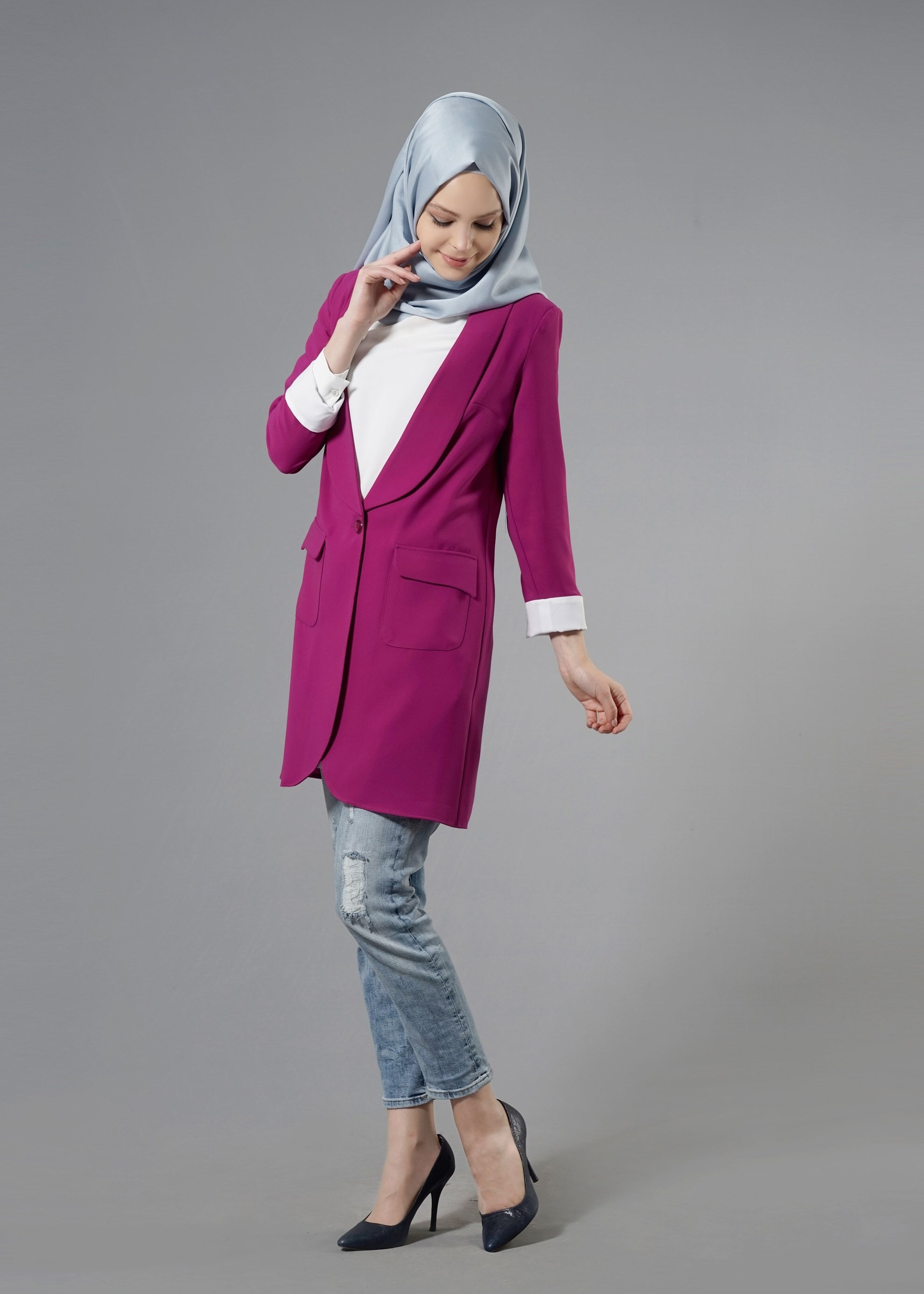 Tesettür giyim MOR 4526 3731 Tesettür Ceket 36/44(38-40) TEK42