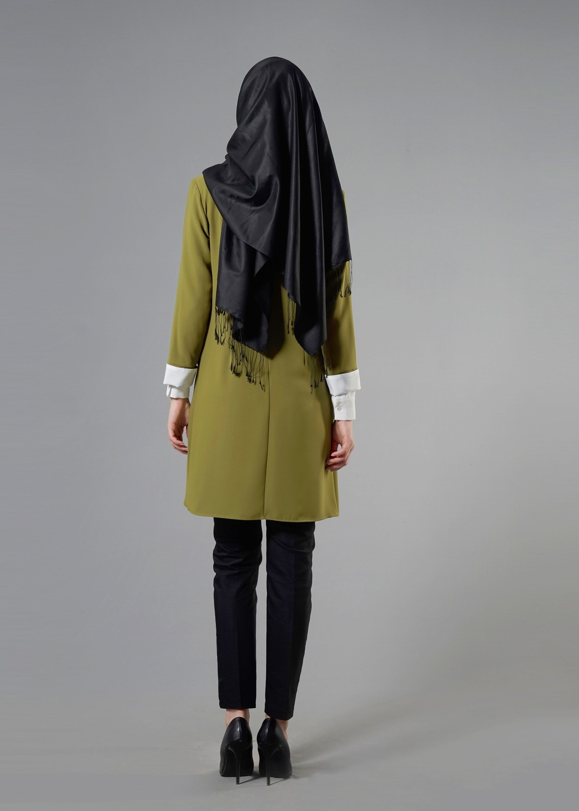 Tesettür giyim YEŞİL 4526 3731 Tesettür Ceket 36/44(38-40) TEK42