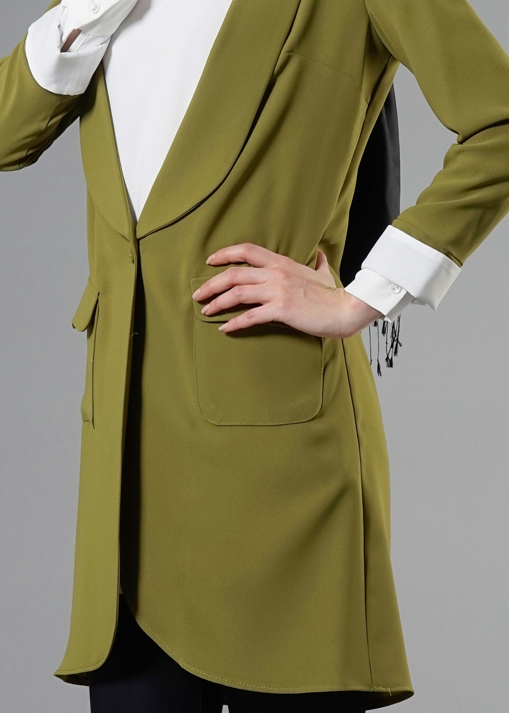 Tesettür giyim YEŞİL 4526 3731 Tesettür Ceket 36/44(38-40) TEK42