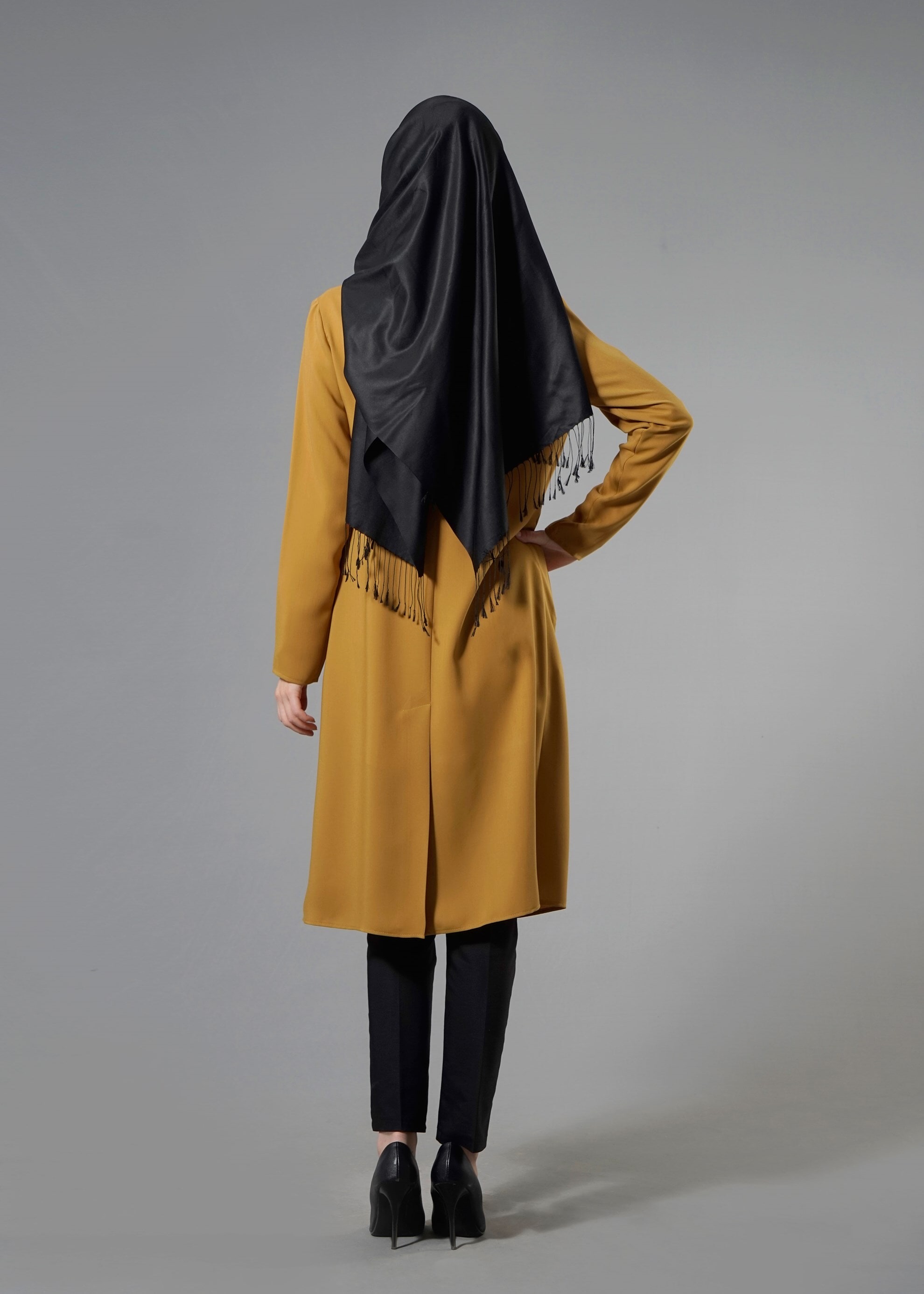 Tesettür giyim SARI 4530 Defne Tesettür Ceket 38/46 TEK40