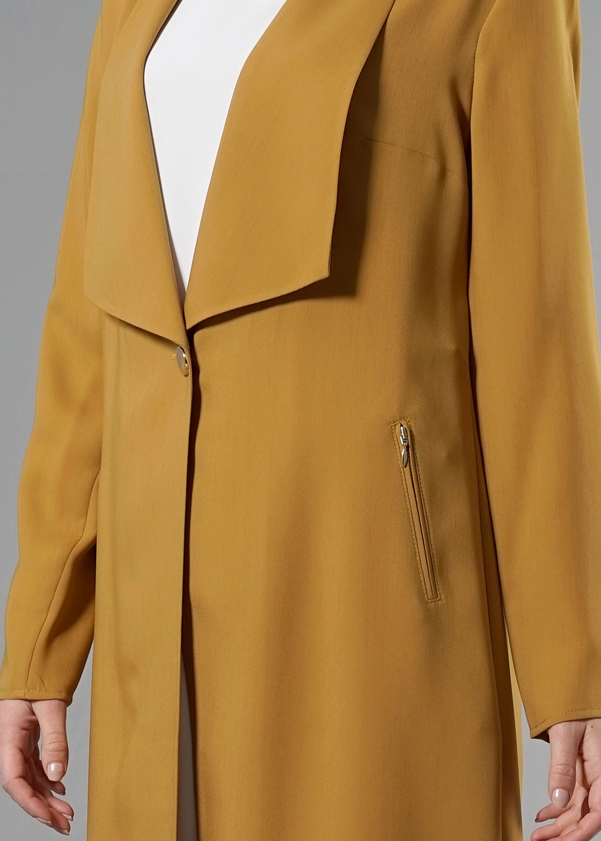 Tesettür giyim SARI 4530 Defne Tesettür Ceket 38/46 TEK40