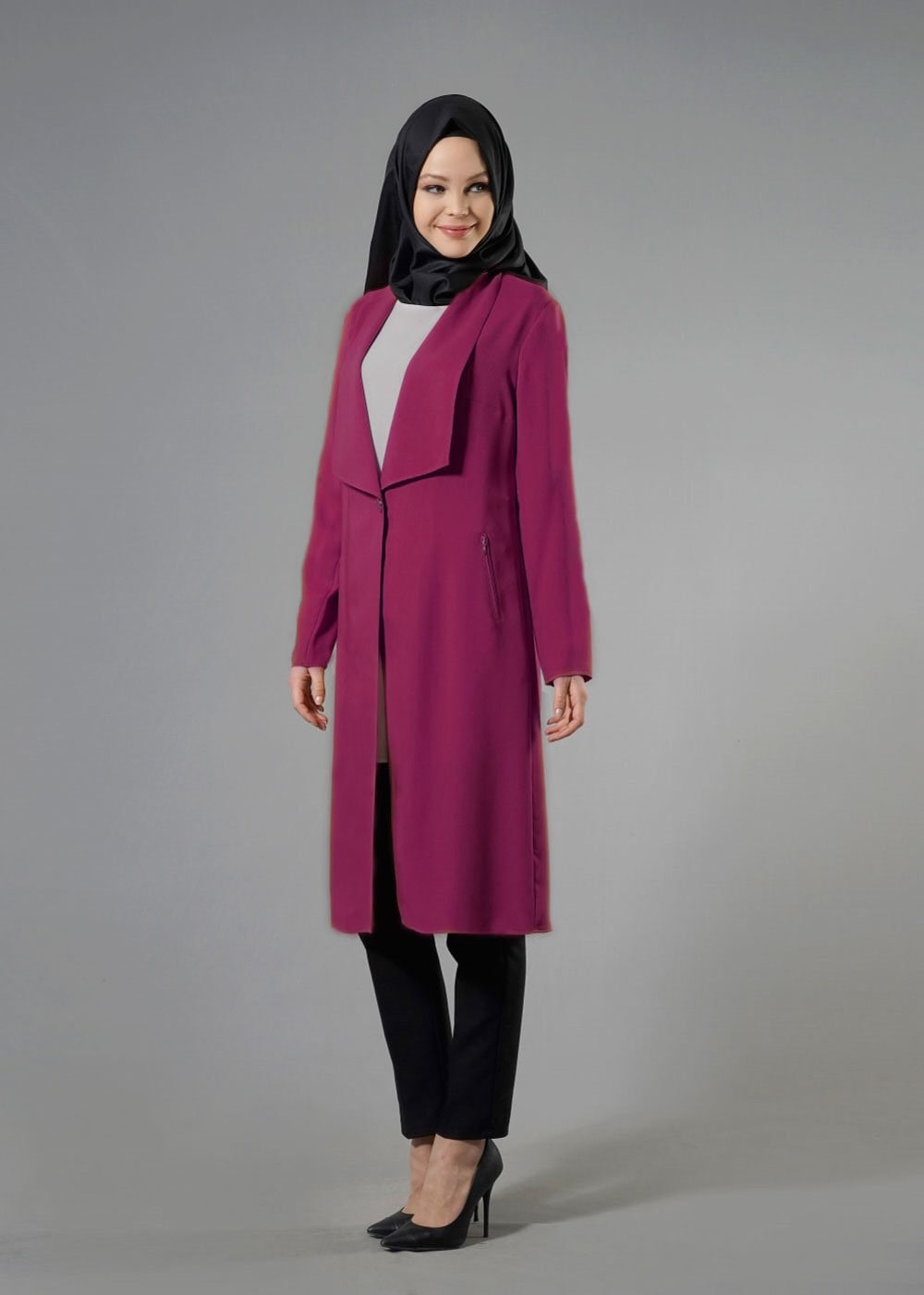 Tesettür giyim MOR 4530 Defne Tesettür Ceket 38/46 TEK40