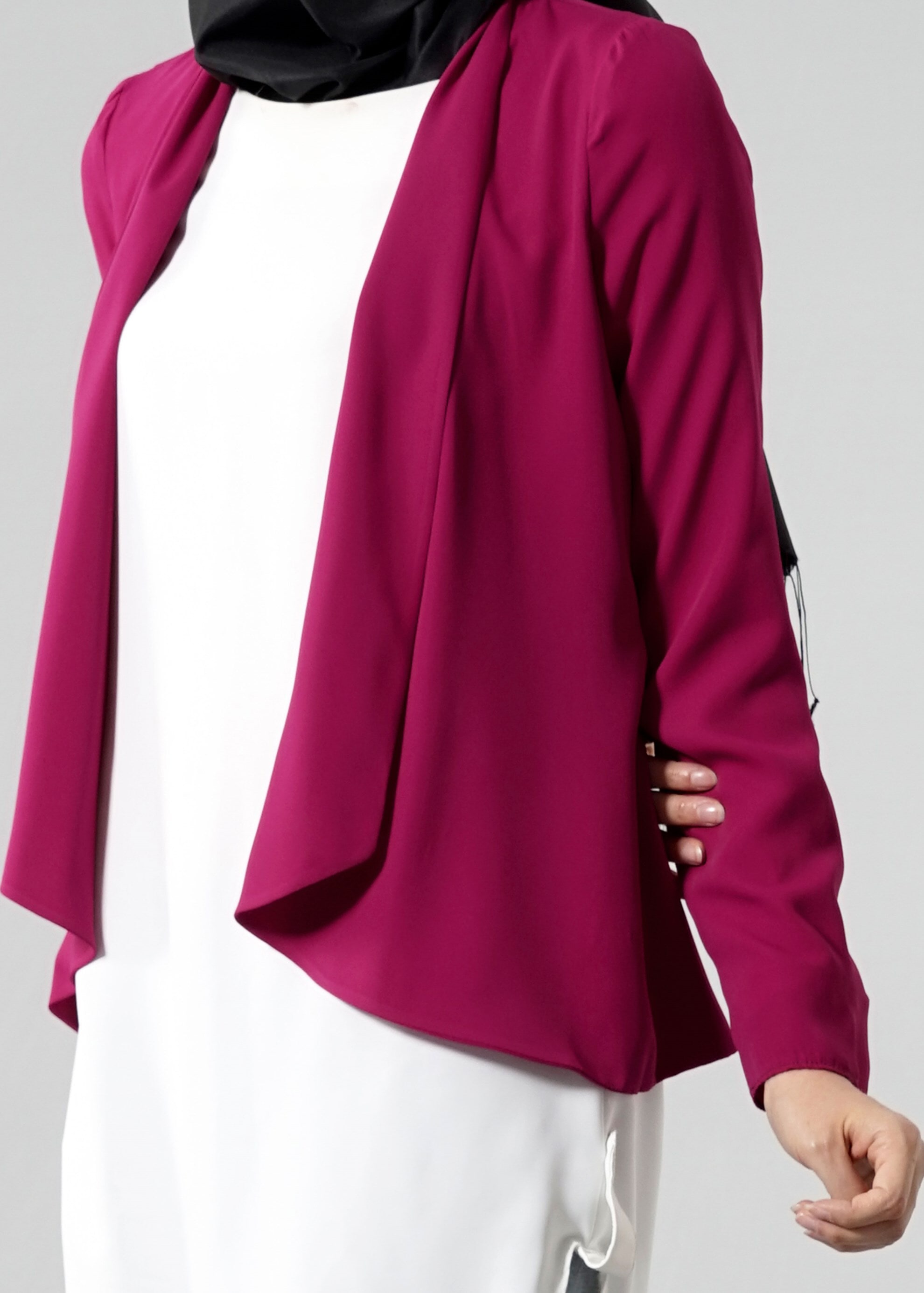 Tesettür giyim FUŞYA 4615 6277 Tesettür Ceket 36/42 TEK38