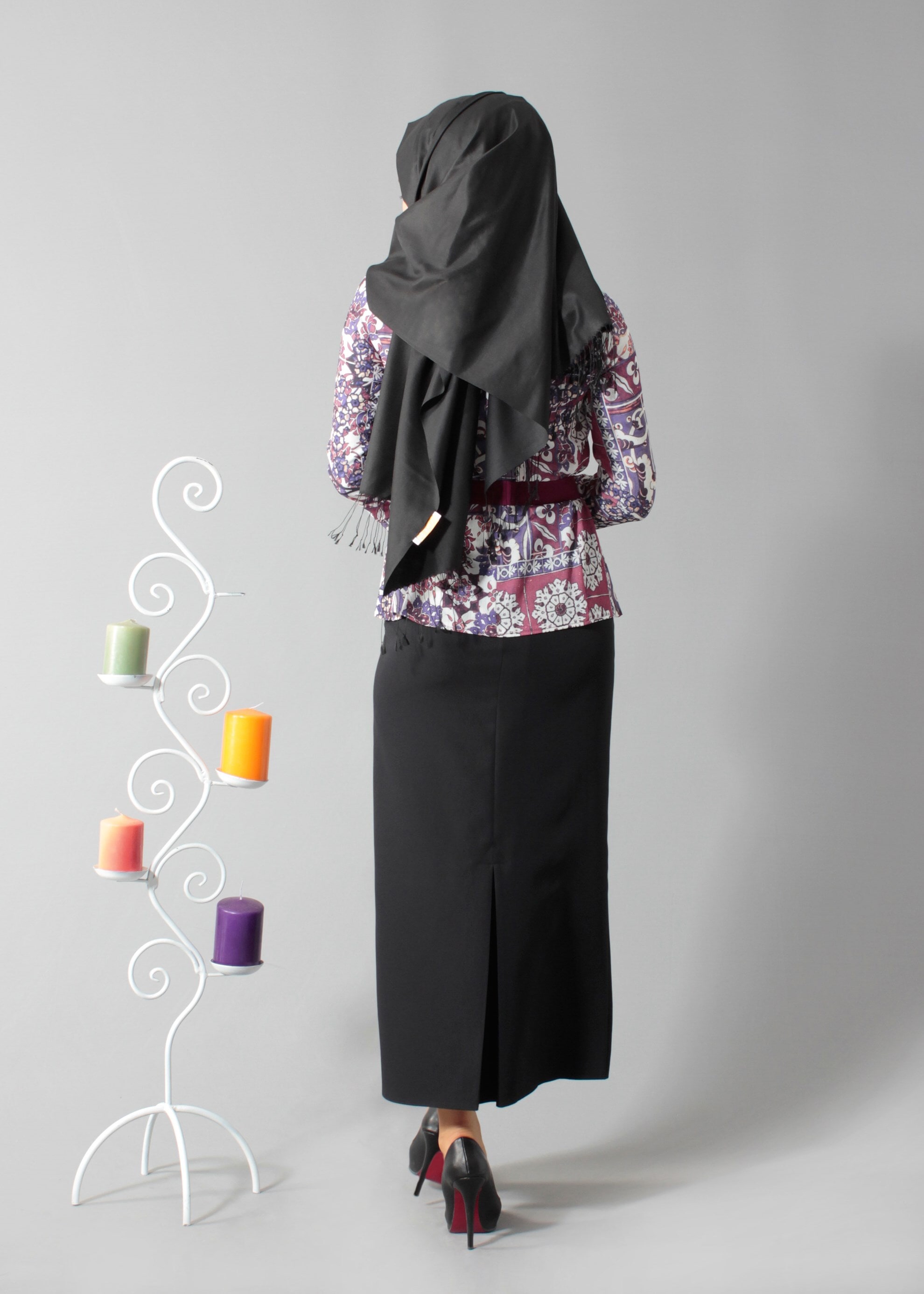 Tesettür giyim MOR 4650 Burble Crep 7934 Tesettür Ceket 36/42(38) TEK40