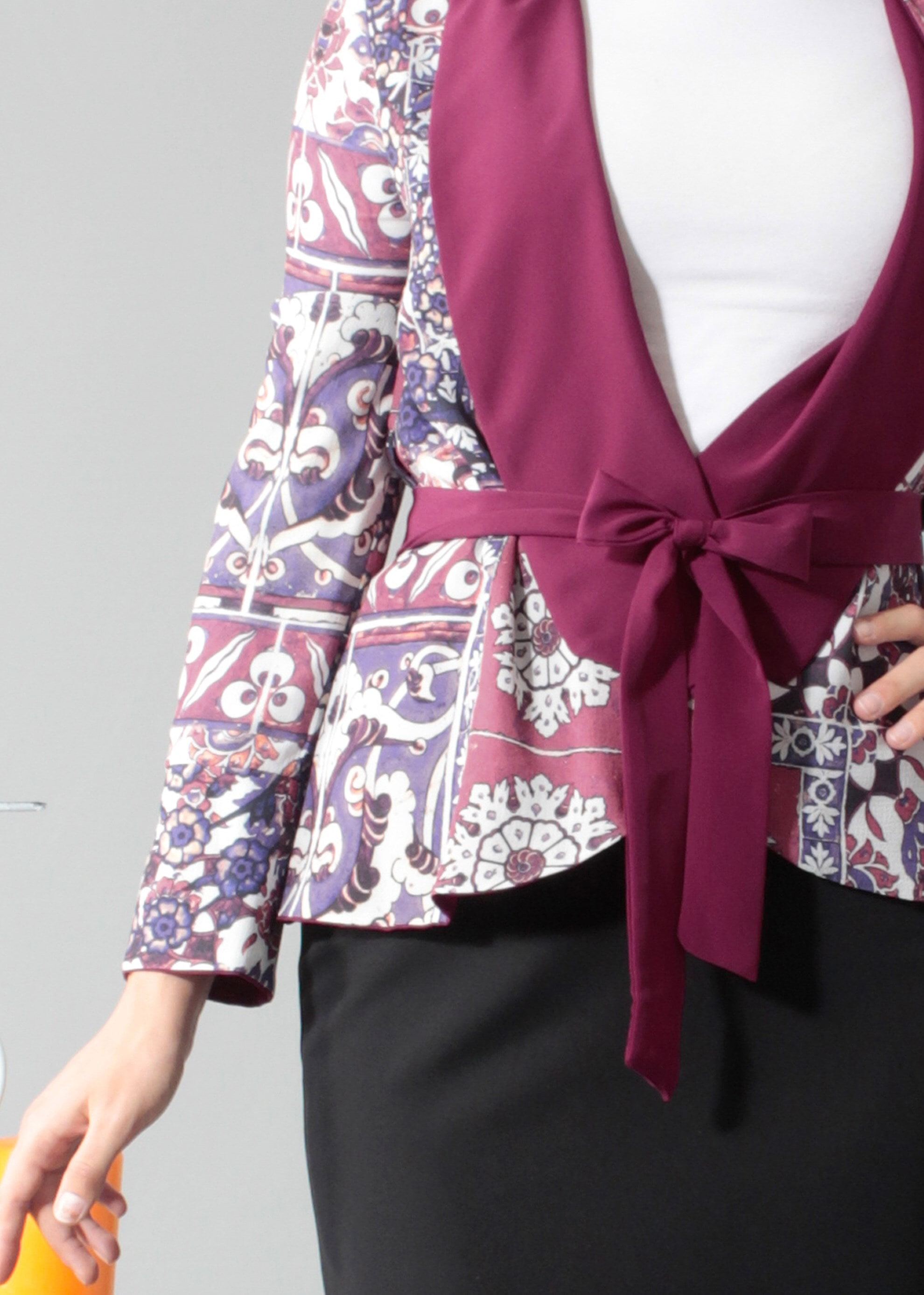 Tesettür giyim MOR 4650 Burble Crep 7934 Tesettür Ceket 36/42(38) TEK40