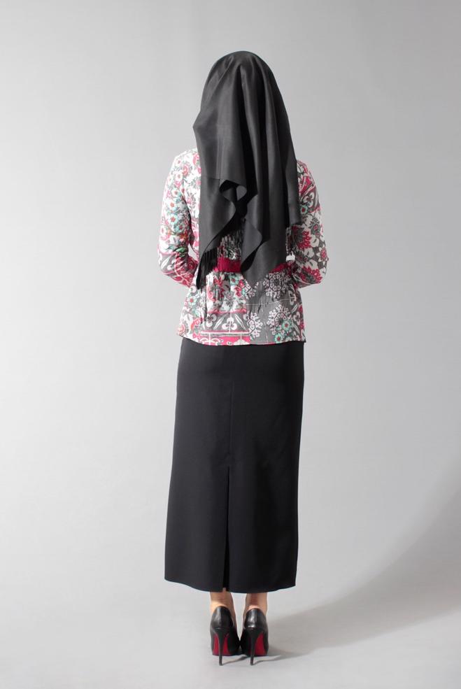 Hijab clothing FUCHSIA 4650 Burble Crep 7934 Tesettür Ceket 36/42(38) TEK40 - ALVİNA