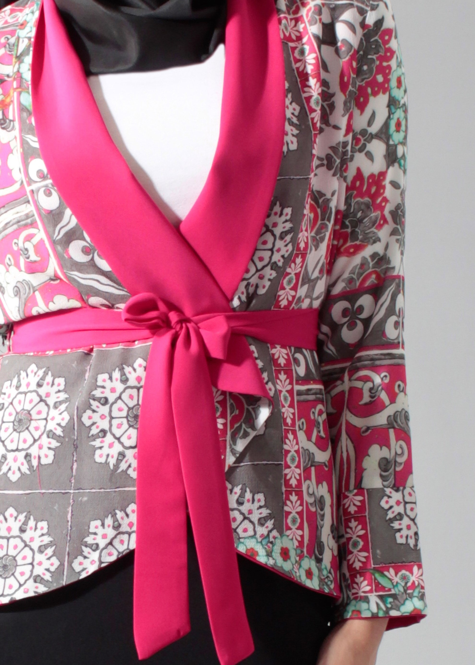 Tesettür giyim FUŞYA 4650 Burble Crep 7934 Tesettür Ceket 36/42(38) TEK40