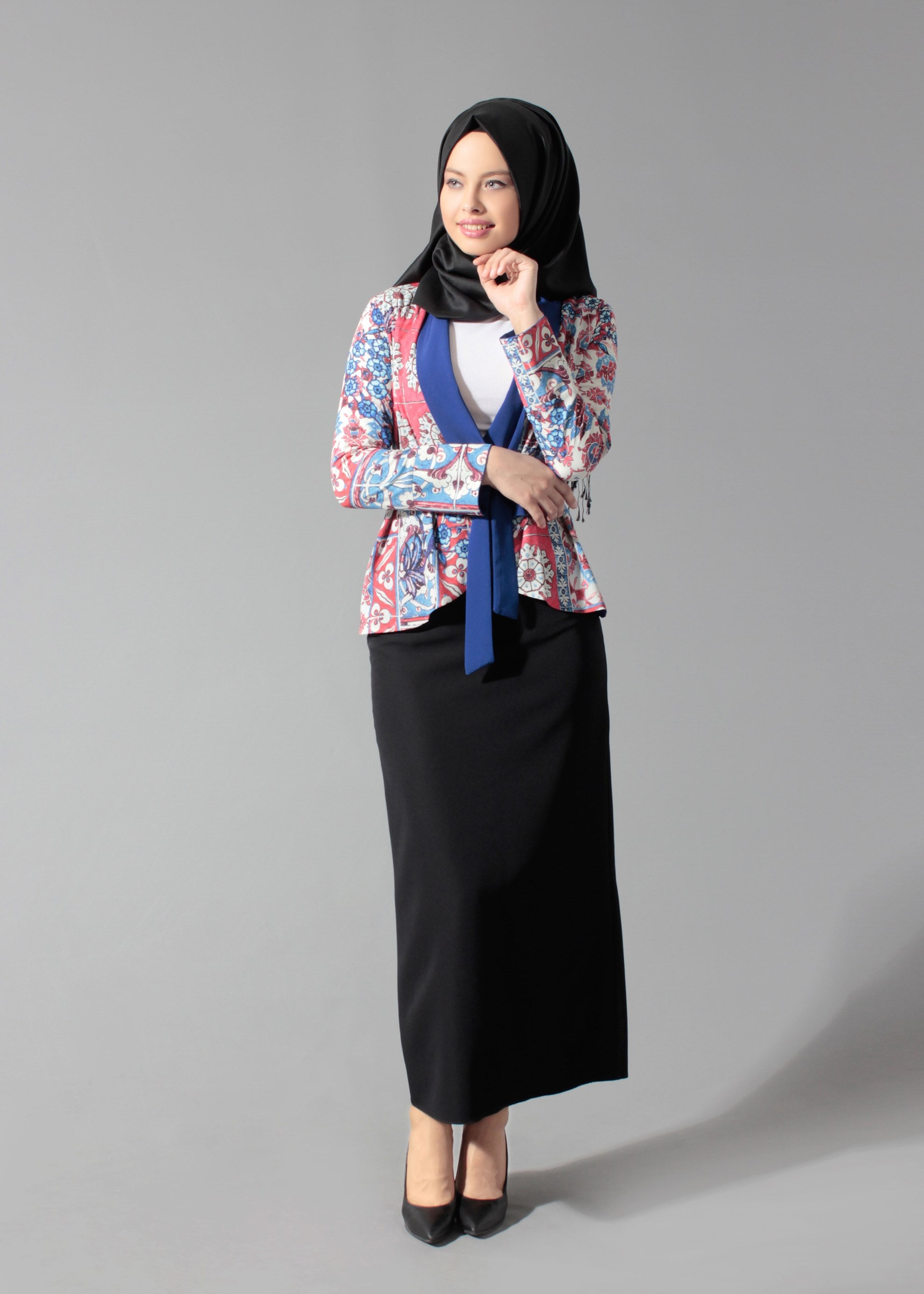 Tesettür giyim MERCAN 4650 Burble Crep 7934 Tesettür Ceket 36/42(38) TEK40