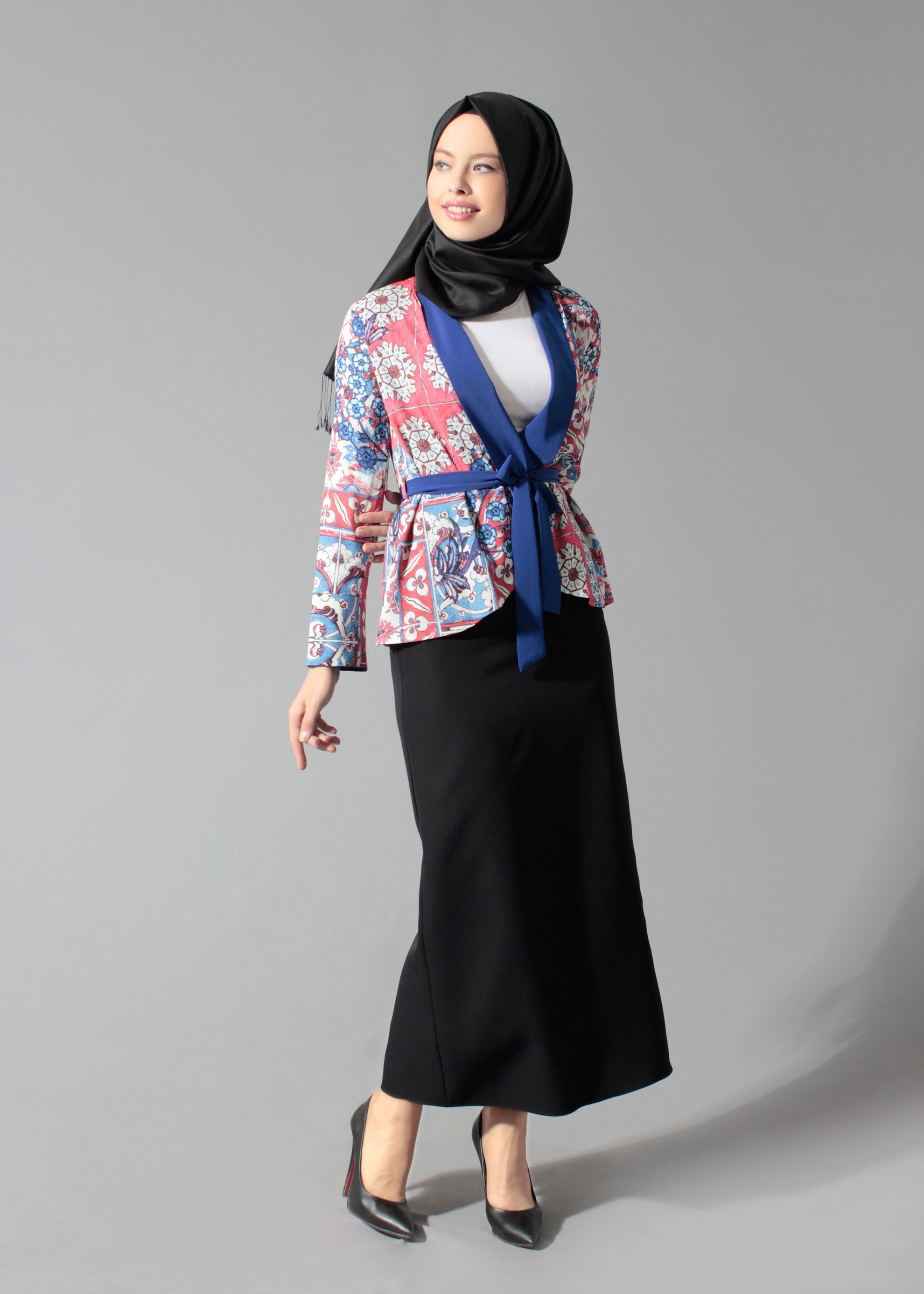 Tesettür giyim MERCAN 4650 Burble Crep 7934 Tesettür Ceket 36/42(38) TEK40