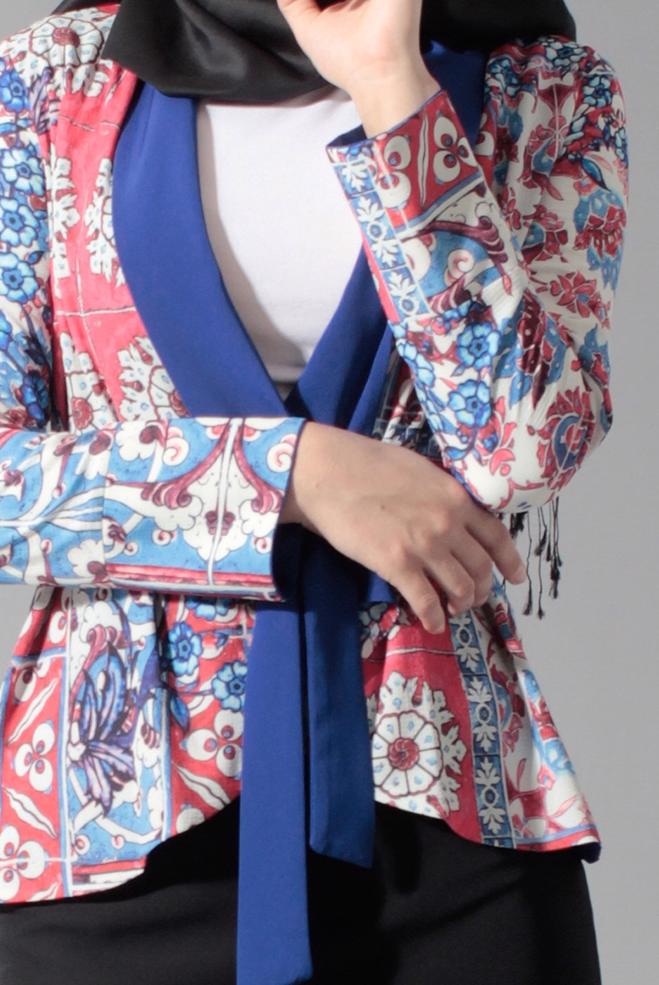 Tesettür giyim MERCAN 4650 Burble Crep 7934 Tesettür Ceket 36/42(38) TEK40 - ALVİNA