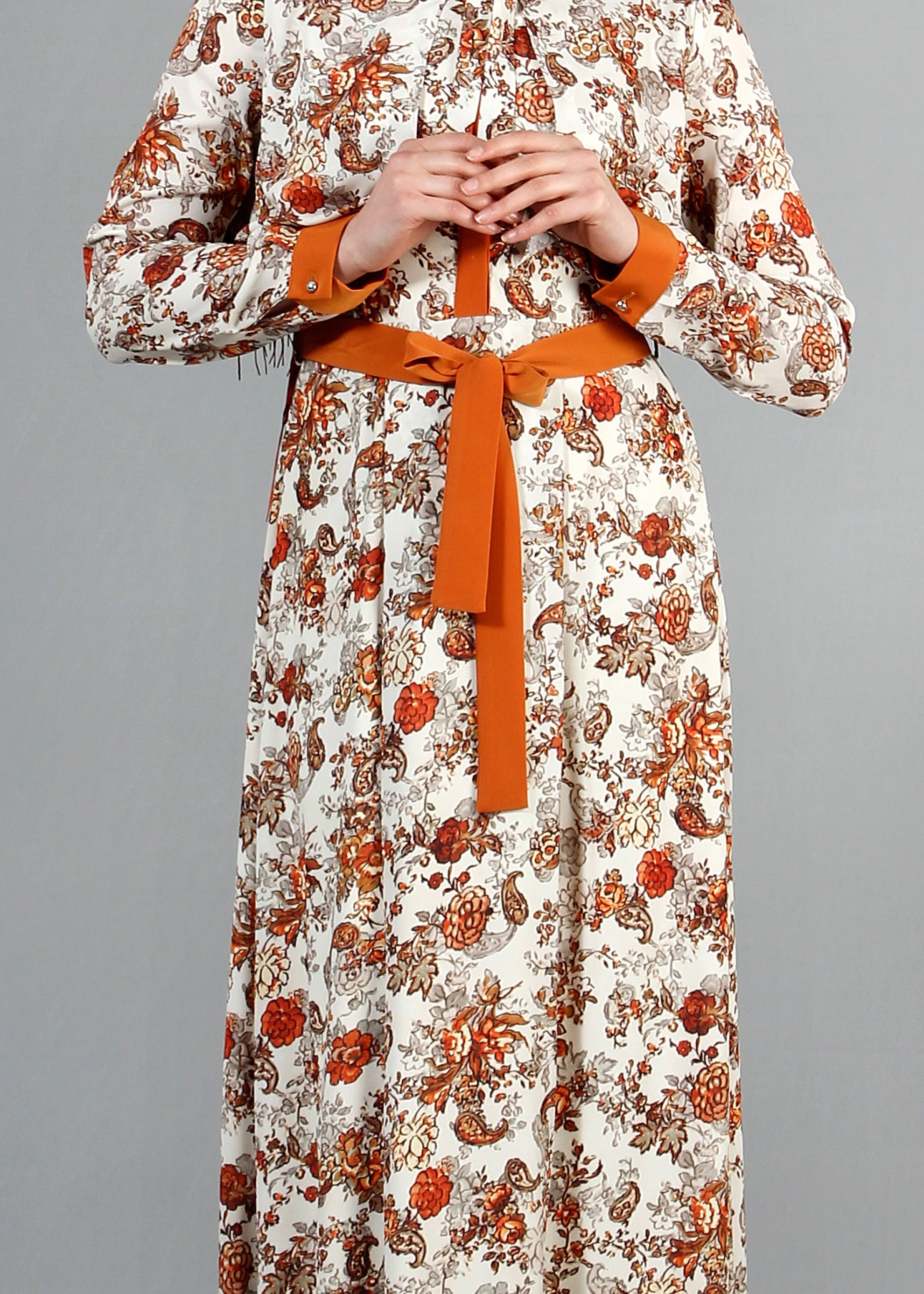 Tesettür giyim BAKIR / BRONZ 4228 Maglia Tesettür Elbise 36/42(38/40) TEK38