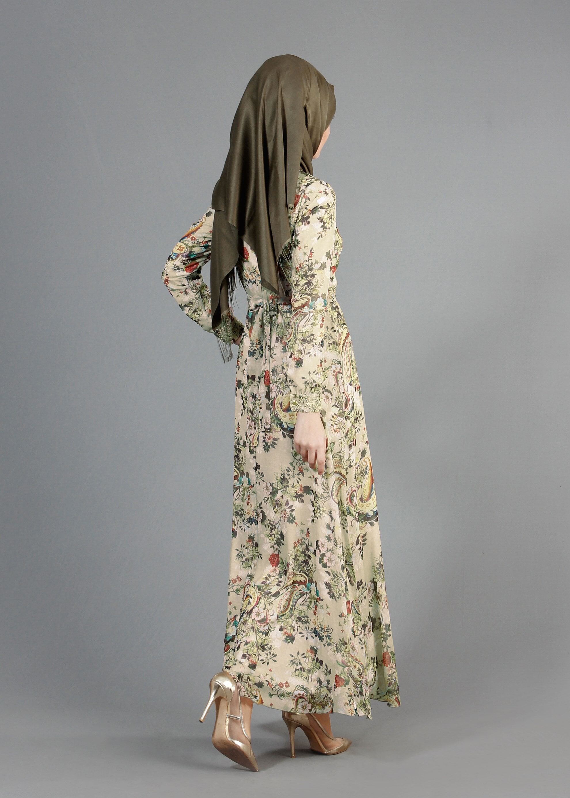 Tesettür giyim BEJ 4325 Mars Tesettür Elbise 38/46(38-40) TEK36