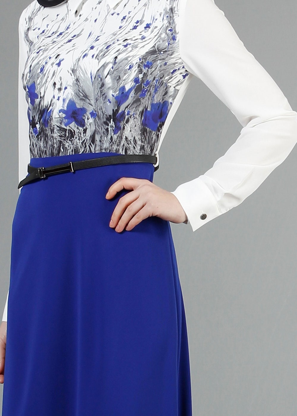 Tesettür giyim MAVİ 4327 Criss Tesettür Elbise 38/46(38/40) TEK36