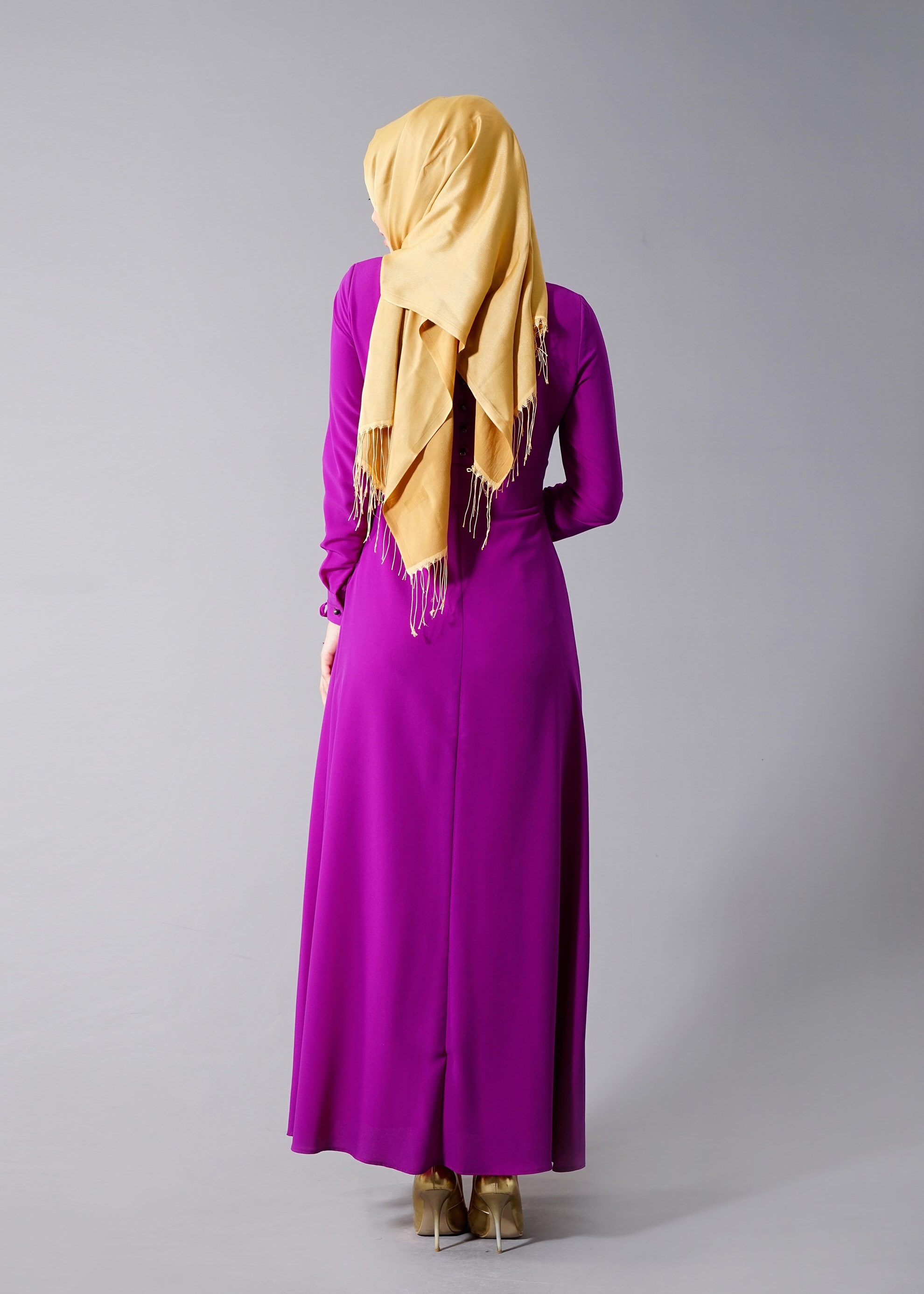 Tesettür giyim MOR 4491 Criss Tesettür Elbise 38/44 TEK40