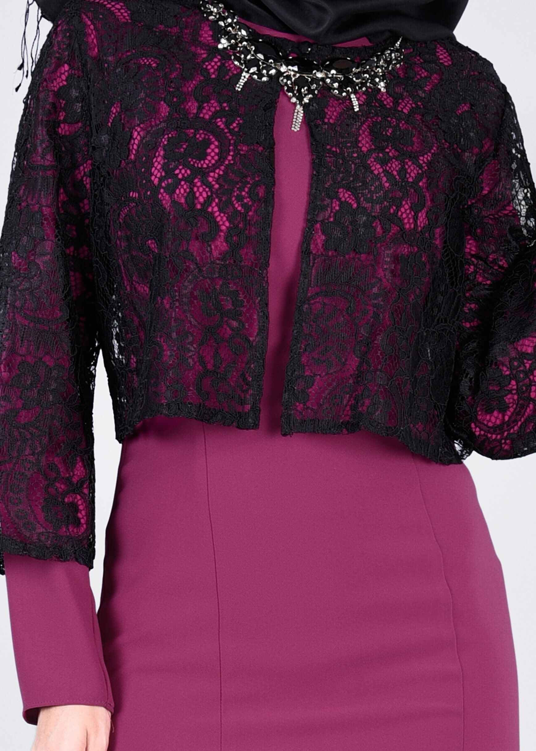 Tesettür giyim MOR 4560 ELVAN 3731 2&prime;Lİ TESETTÜR ELBİSE 38/44 TEK38