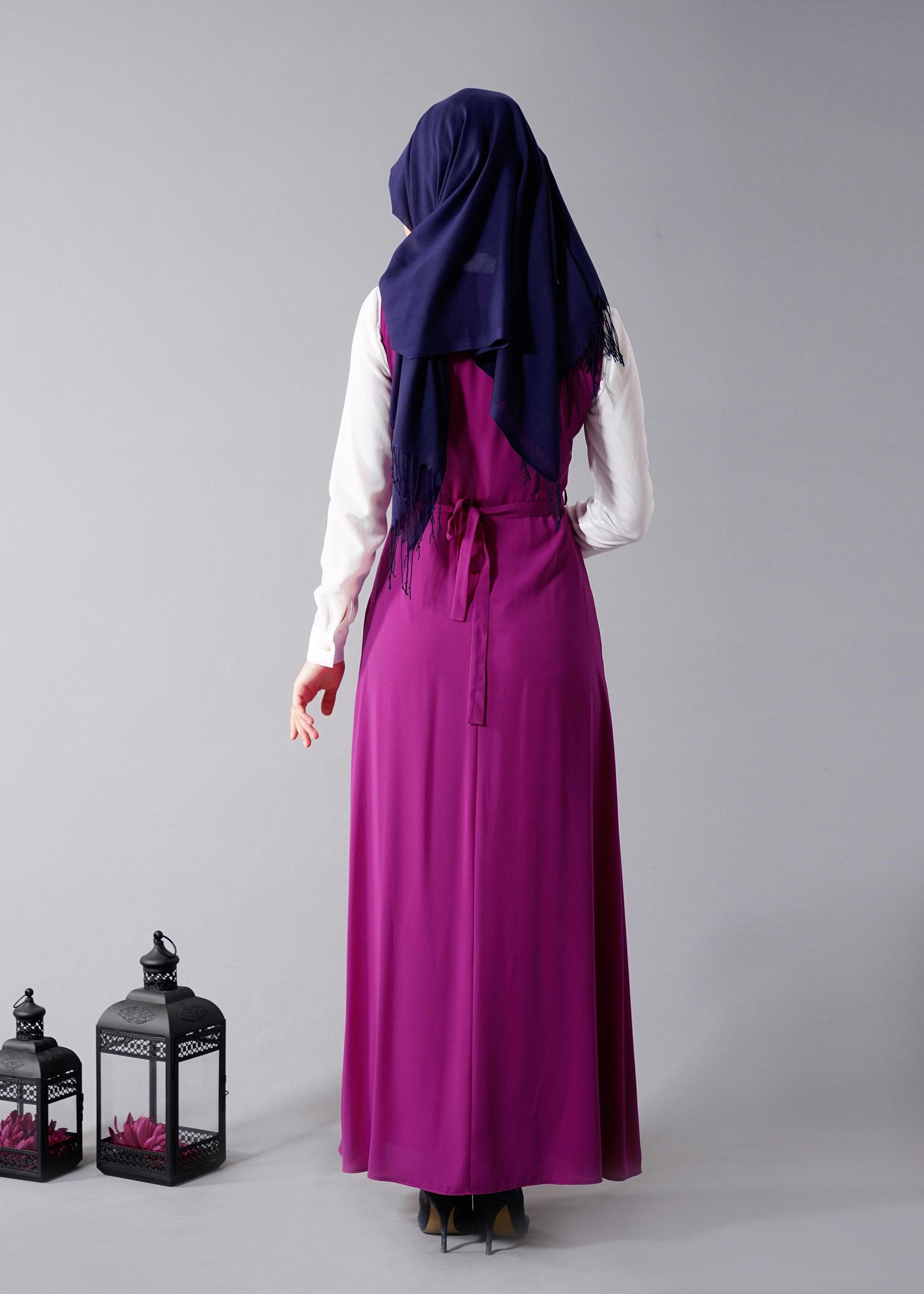 Tesettür giyim MOR 4568 New Alya 2&prime;li Tesettür Elbise 38/44 TEK40