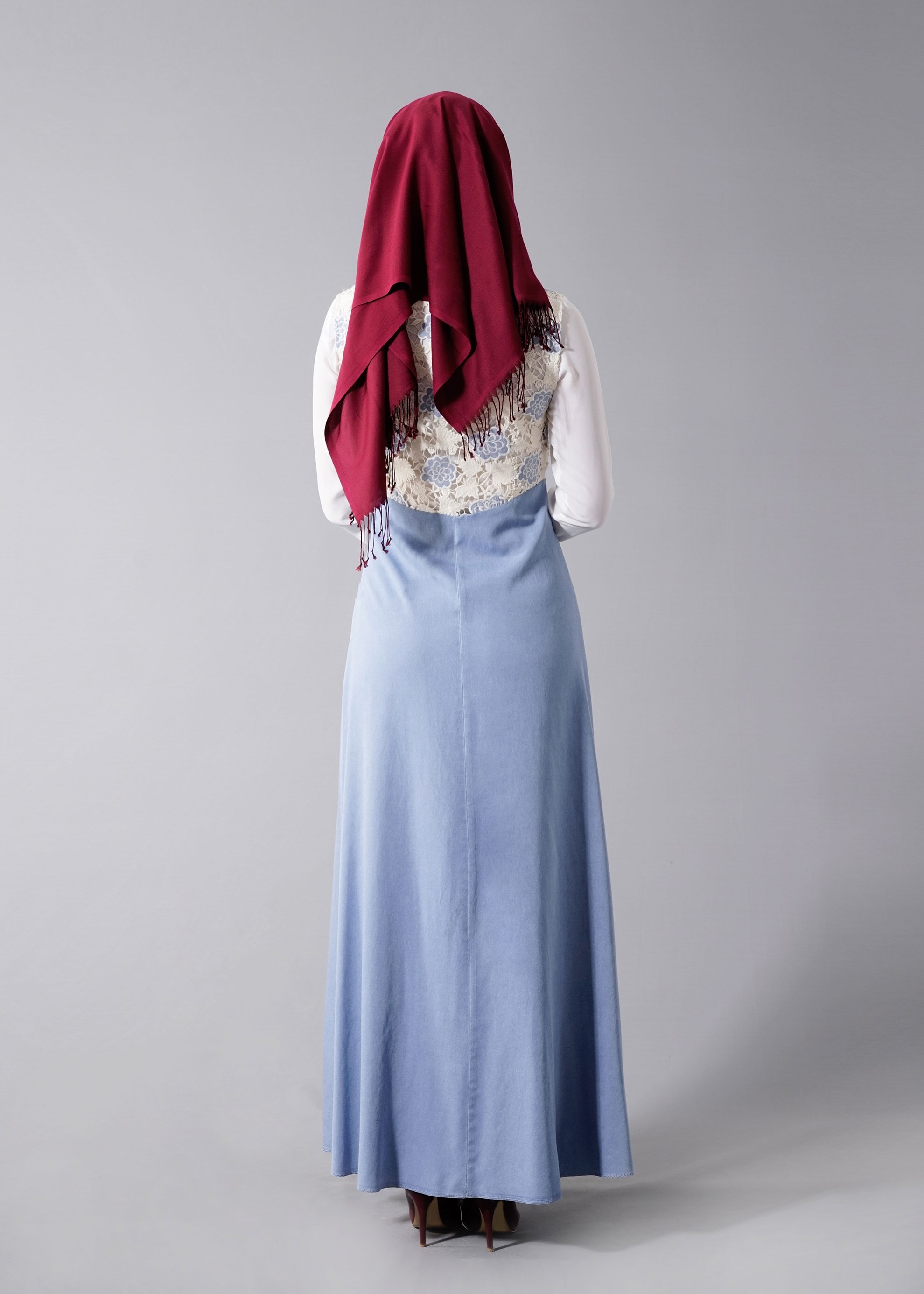 Tesettür giyim MAVİ 4653 Krelia 1669 2&prime;li Tesettür Elbise 36/44(38-40)