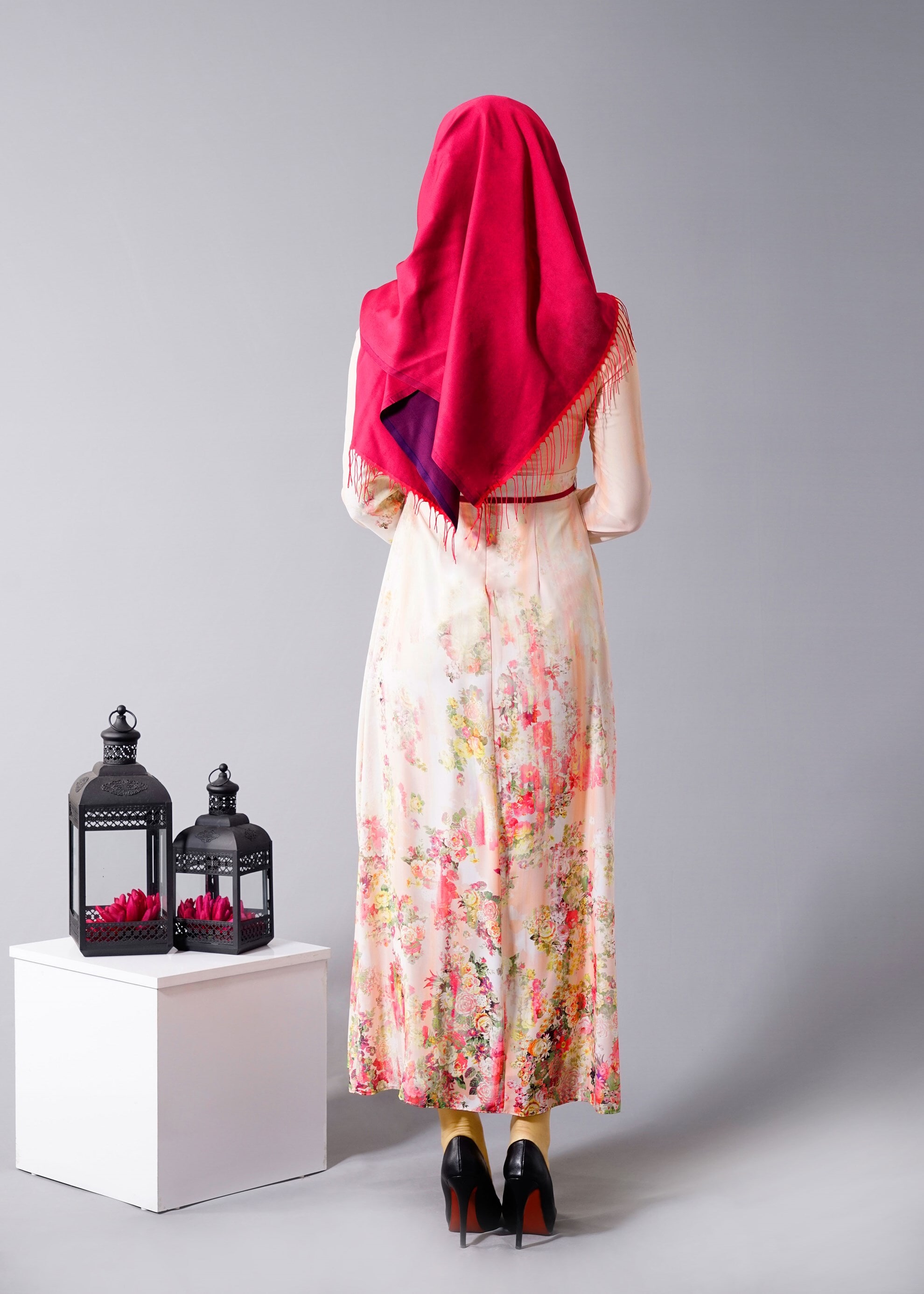 Tesettür giyim PUDRA 4654 Maglia 8275 Tesettür Elbise 38/44 TEK38