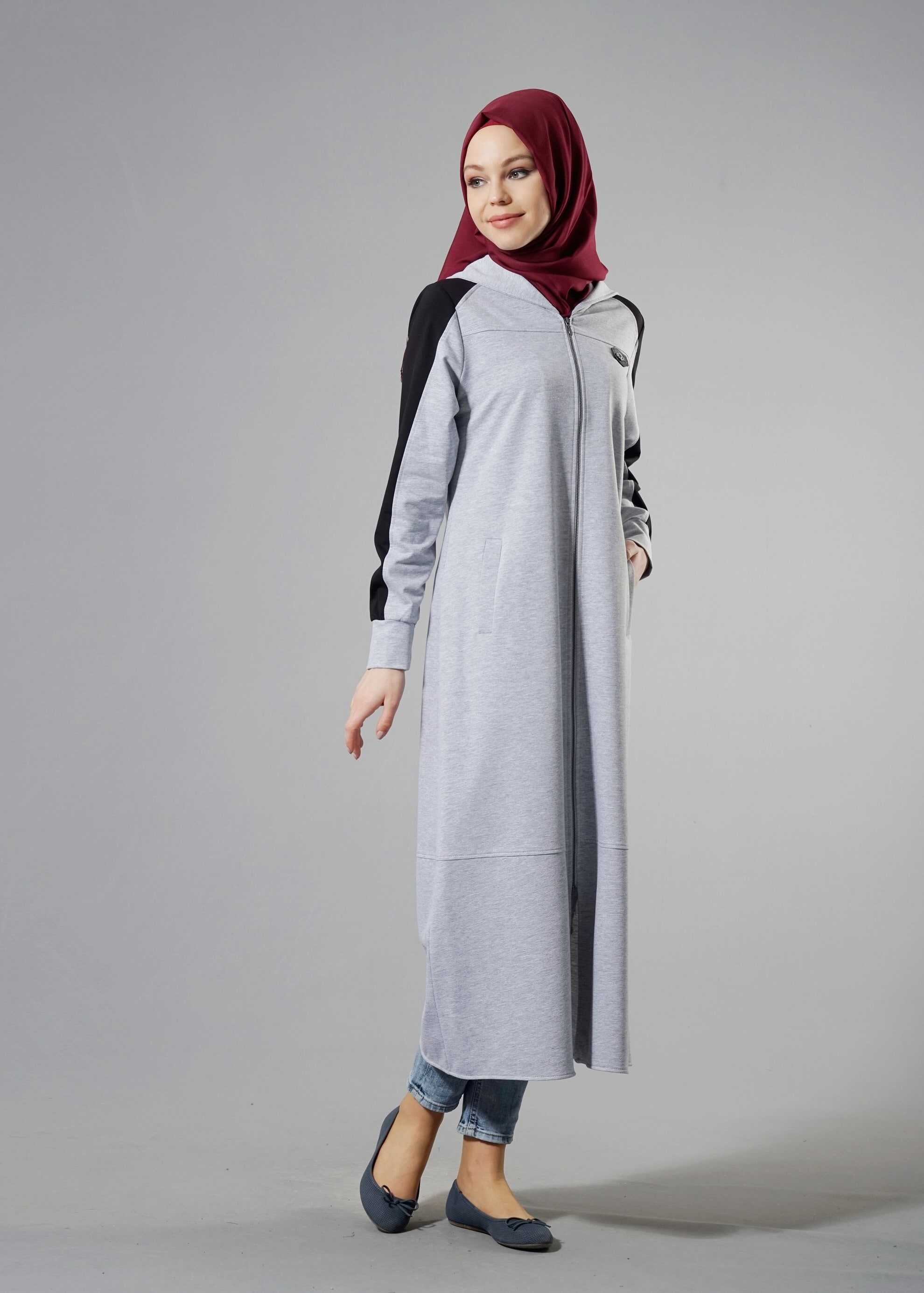 Tesettür giyim GRİ 4216 HİLDA EŞOFMAN 38/46