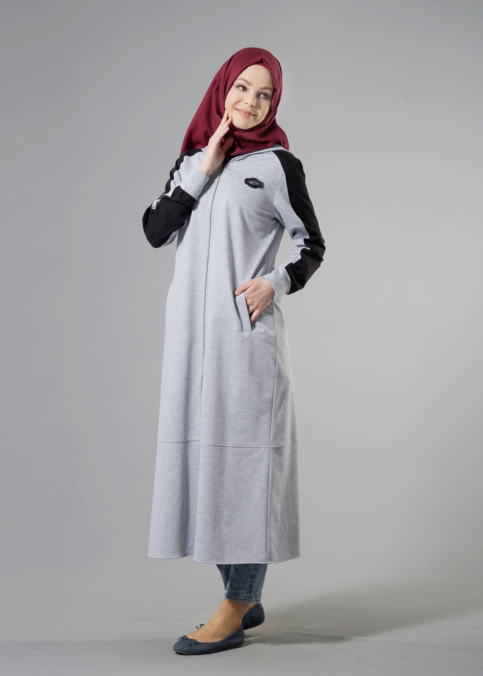 Tesettür giyim GRİ 4216 HİLDA EŞOFMAN 38/46