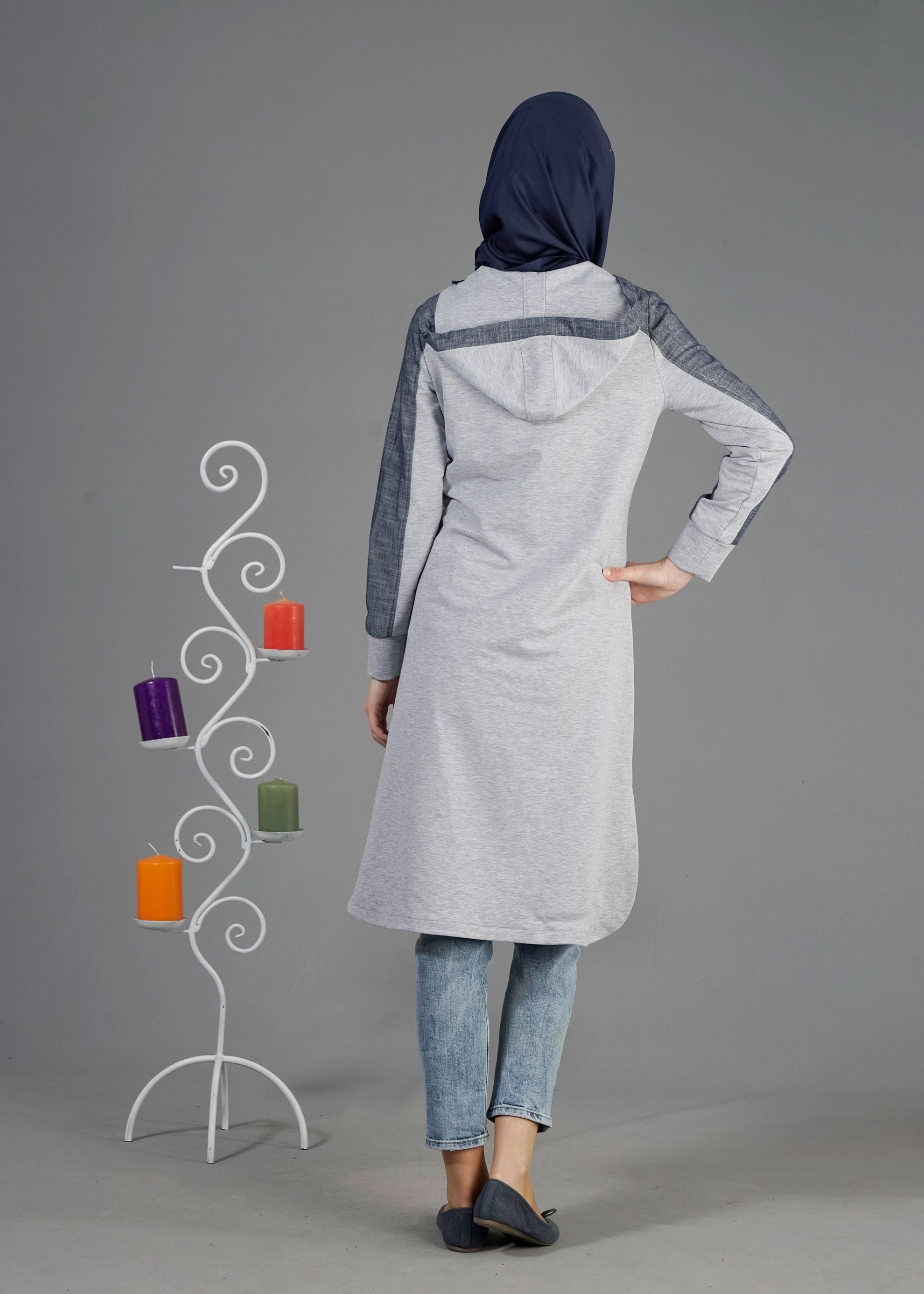 Tesettür giyim GRİ 4314 HİLDA EŞOFMAN 36/44(38-40) TEK38