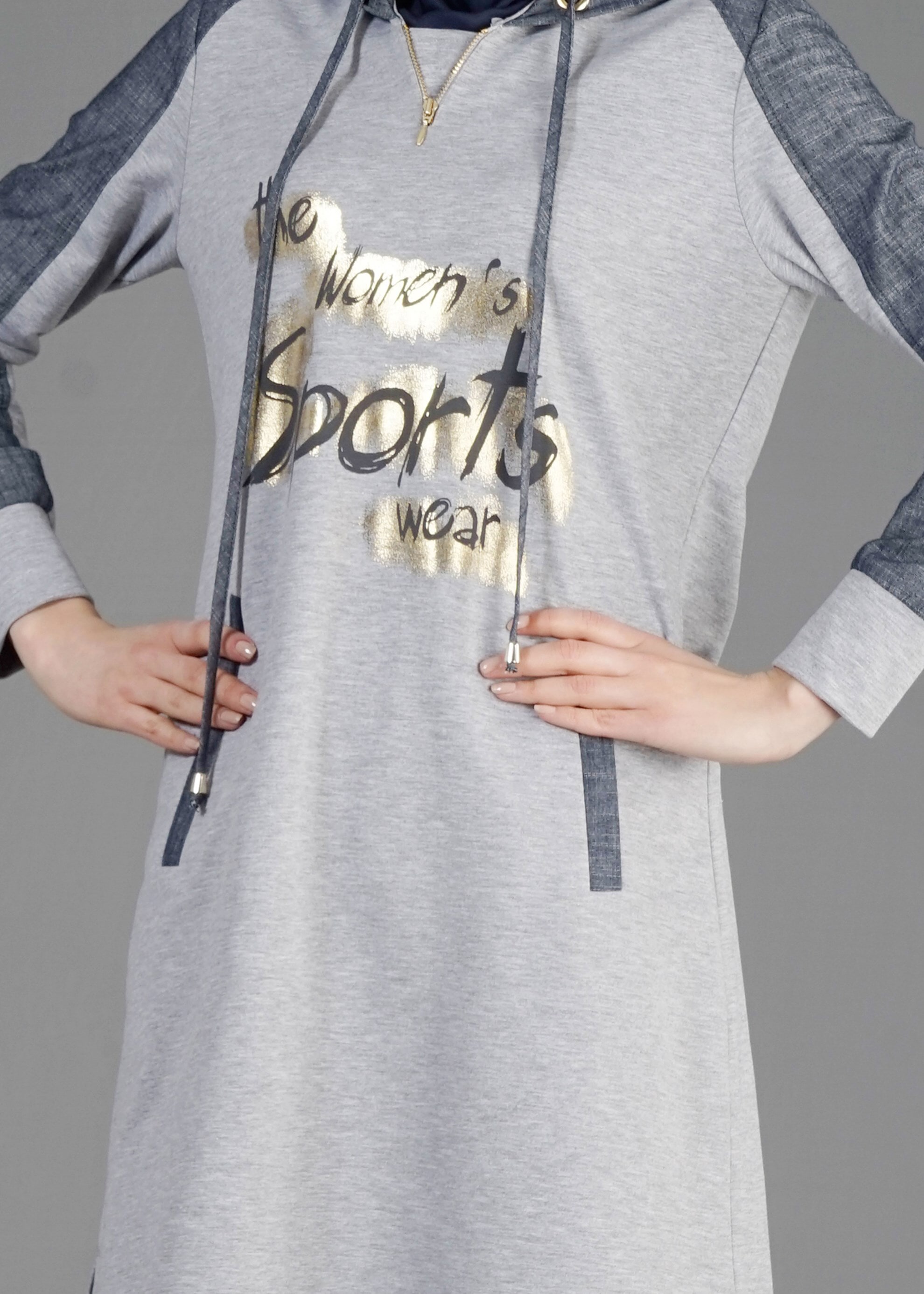 Tesettür giyim GRİ 4314 HİLDA EŞOFMAN 36/44(38-40) TEK38