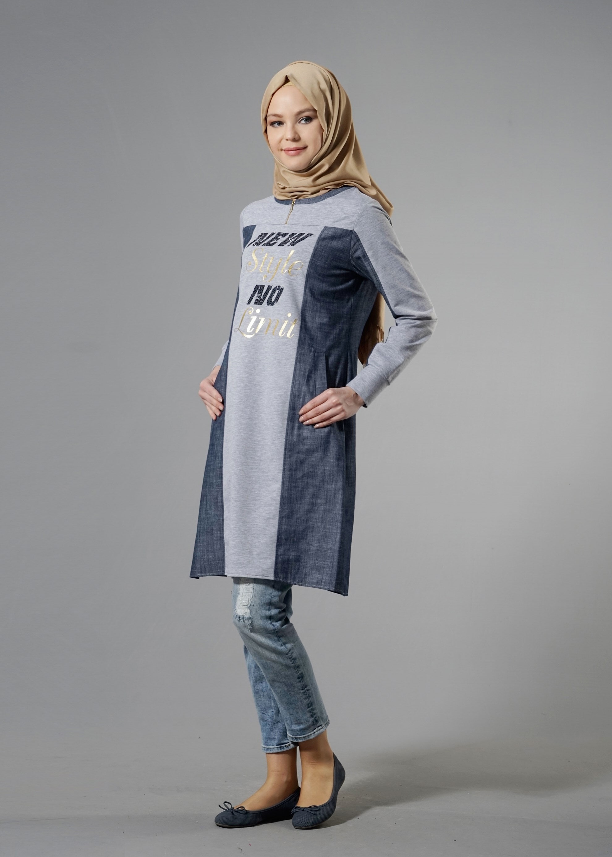 Tesettür giyim GRİ 4315 HİLDA EŞOFMAN 36/44(38-40)