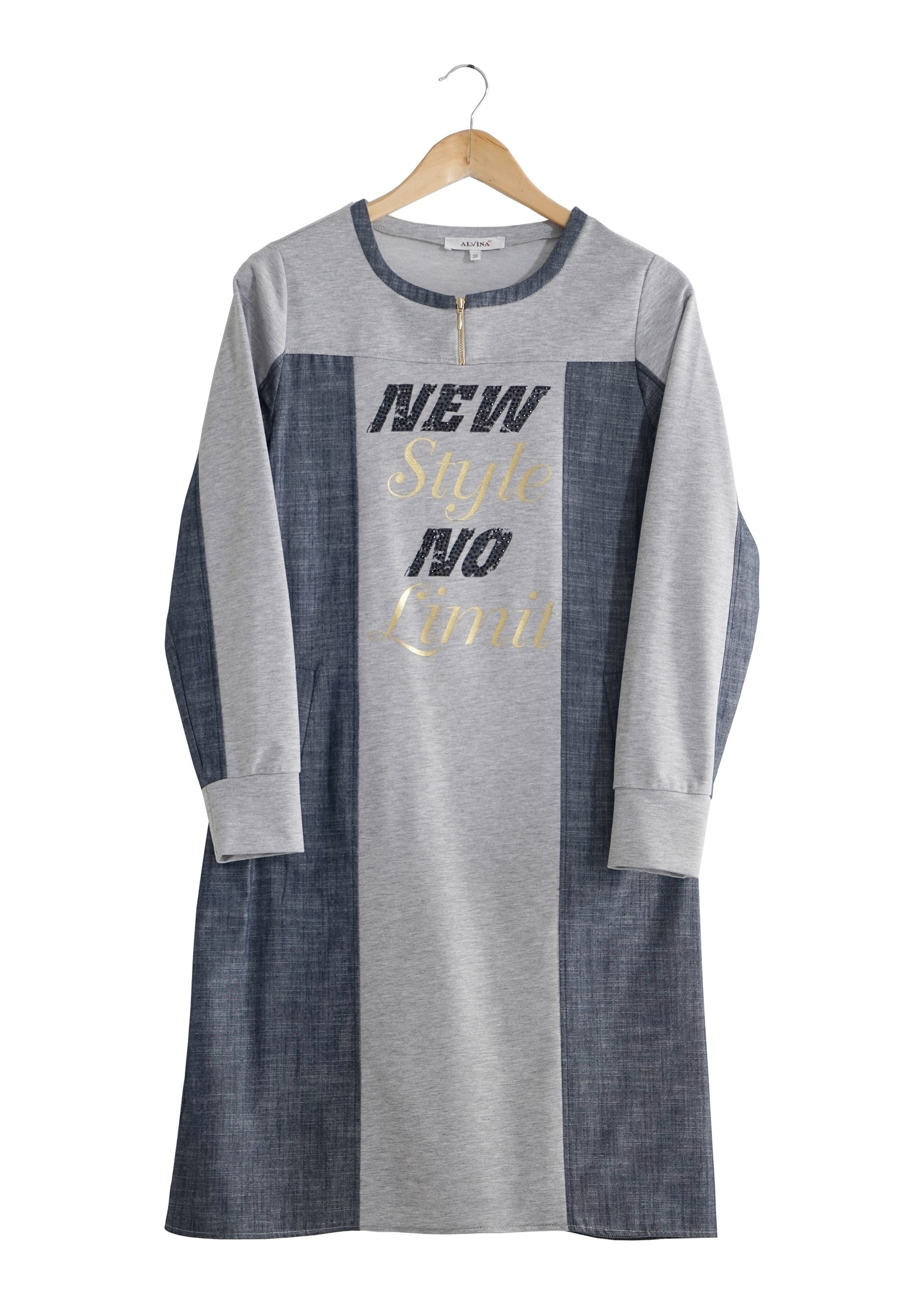 Tesettür giyim GRİ 4315 HİLDA EŞOFMAN 36/44(38-40)