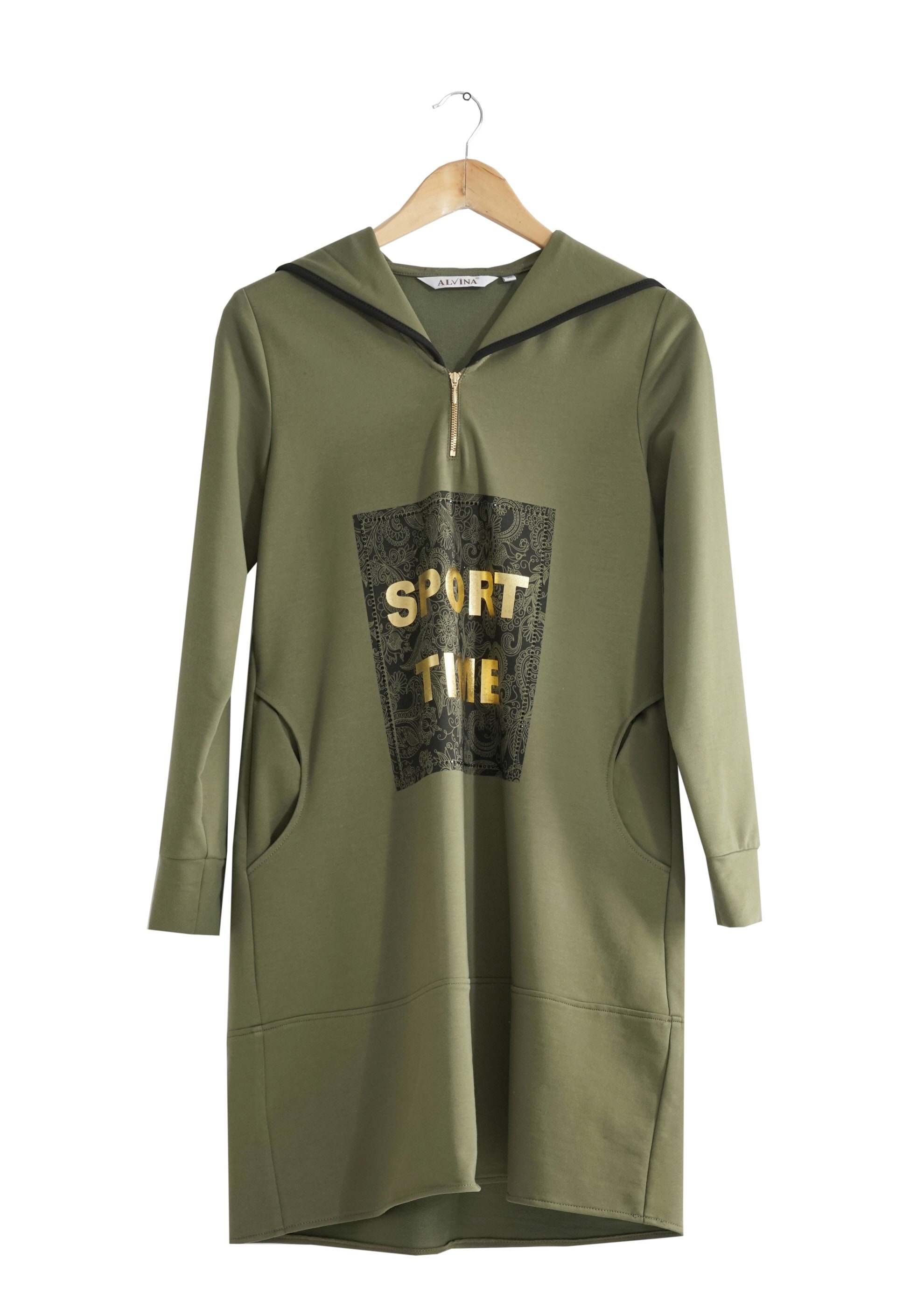 Tesettür giyim HAKİ 4317 Hilda Tesettür Eşofman Tunik 36/44(38-40)