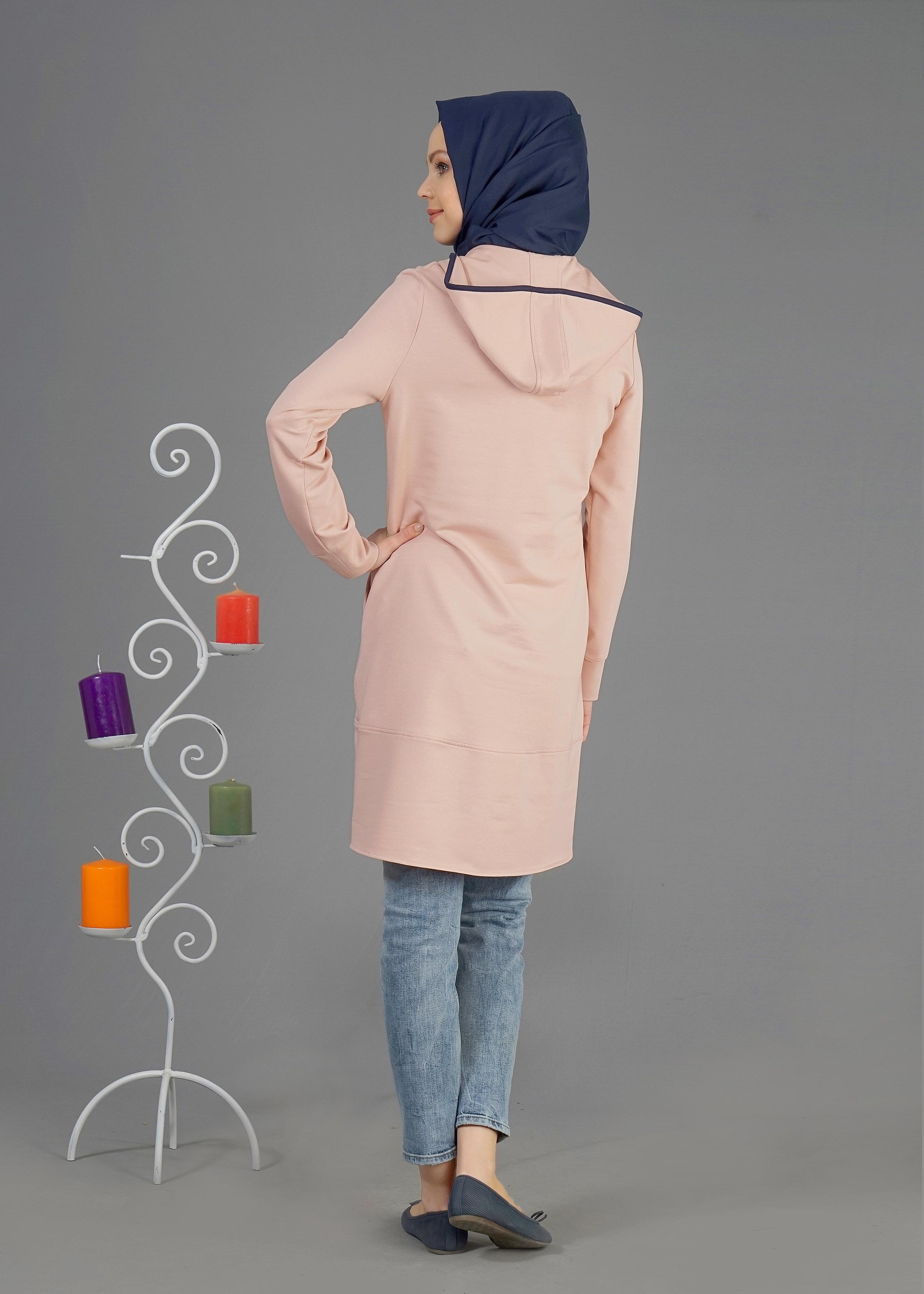 Tesettür giyim PUDRA 4317 Hilda Tesettür Eşofman Tunik 36/44(38-40)