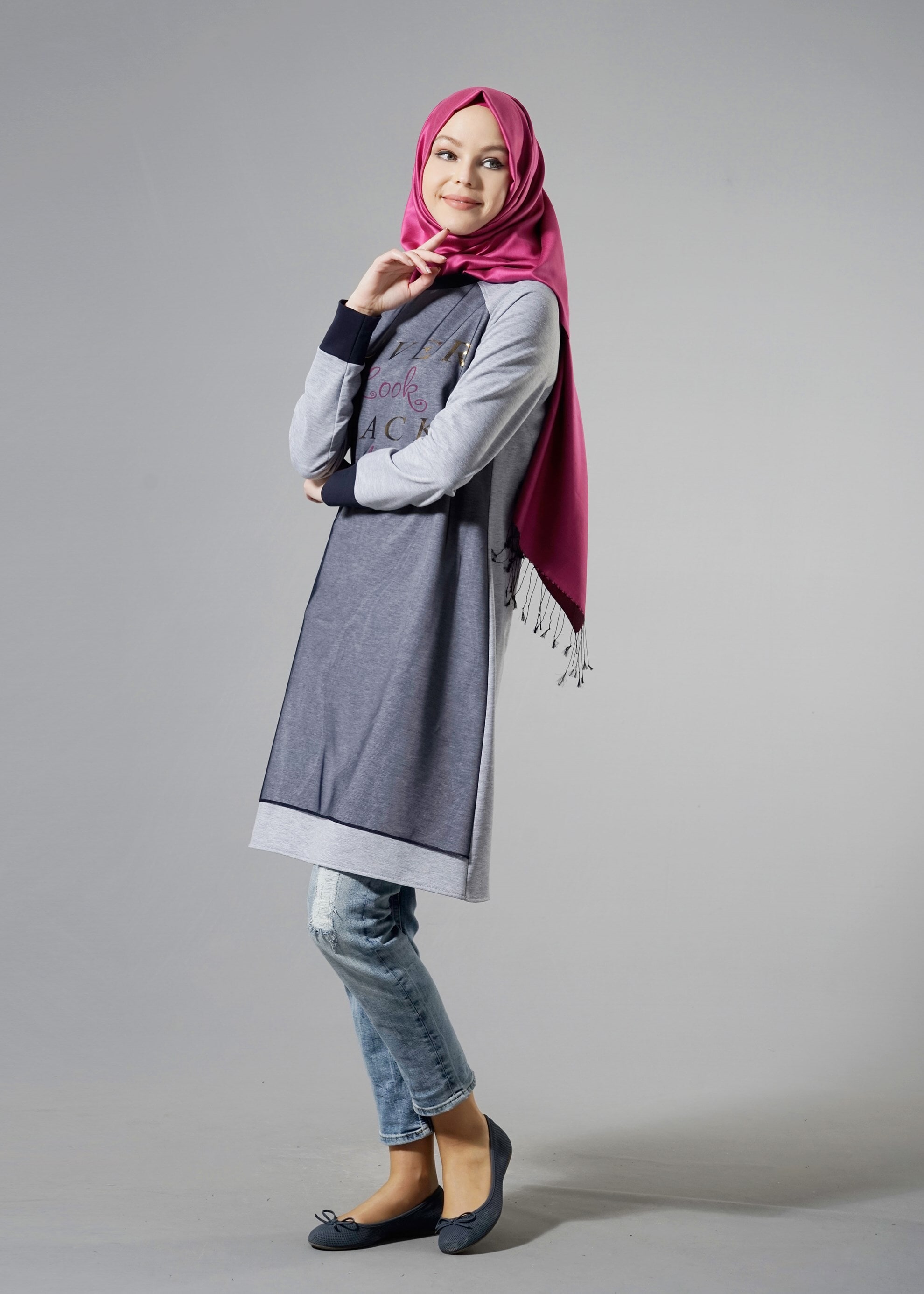 Tesettür giyim GRİ 4320 HİLDA EŞOFMAN 36/44(38-40) TEK42