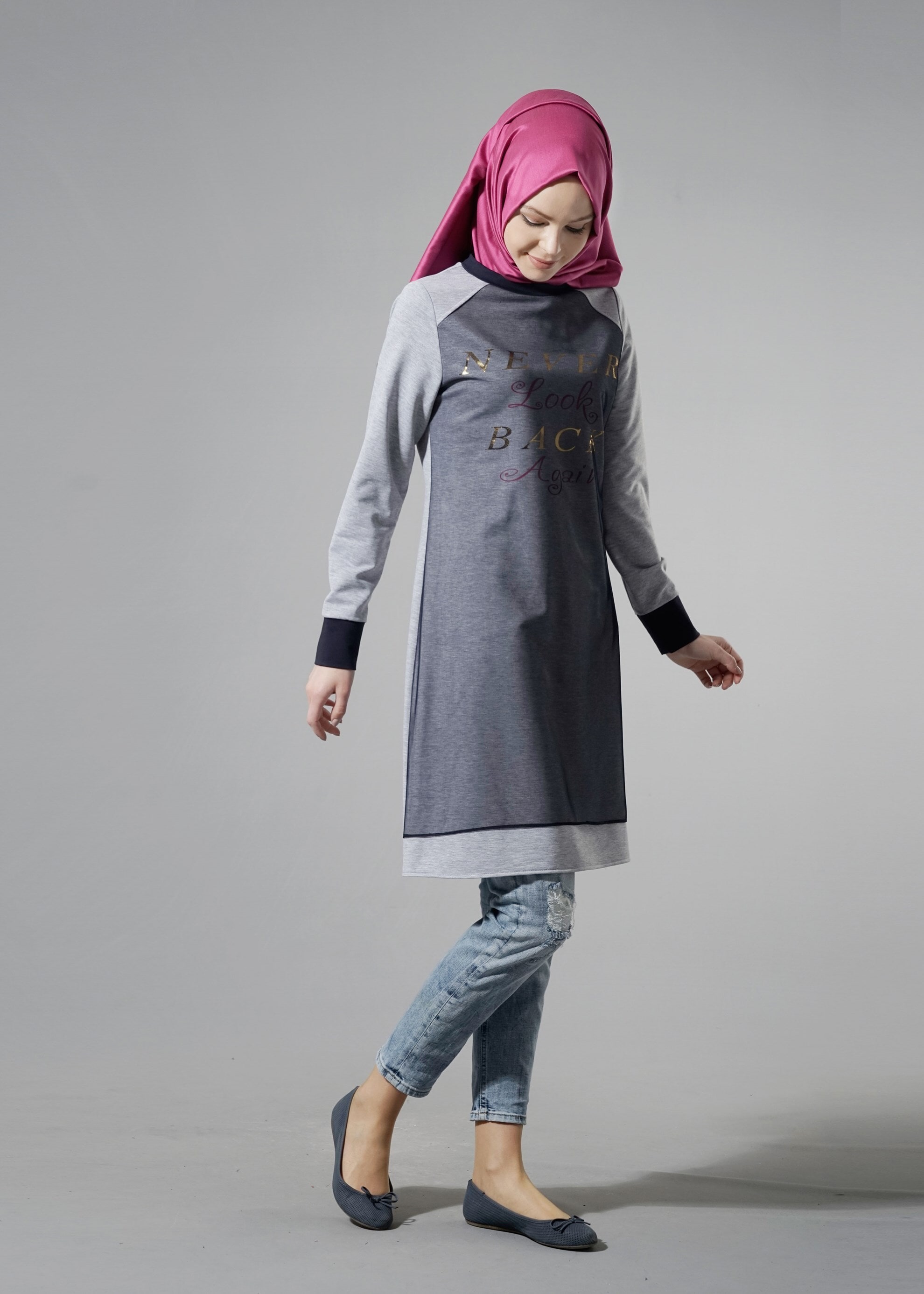 Tesettür giyim GRİ 4320 HİLDA EŞOFMAN 36/44(38-40) TEK42