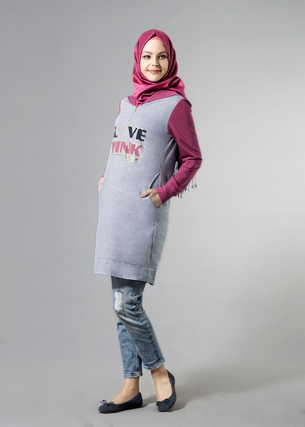 Tesettür giyim GRİ 4321 HİLDA EŞOFMAN 36/42(38-40) TEK36