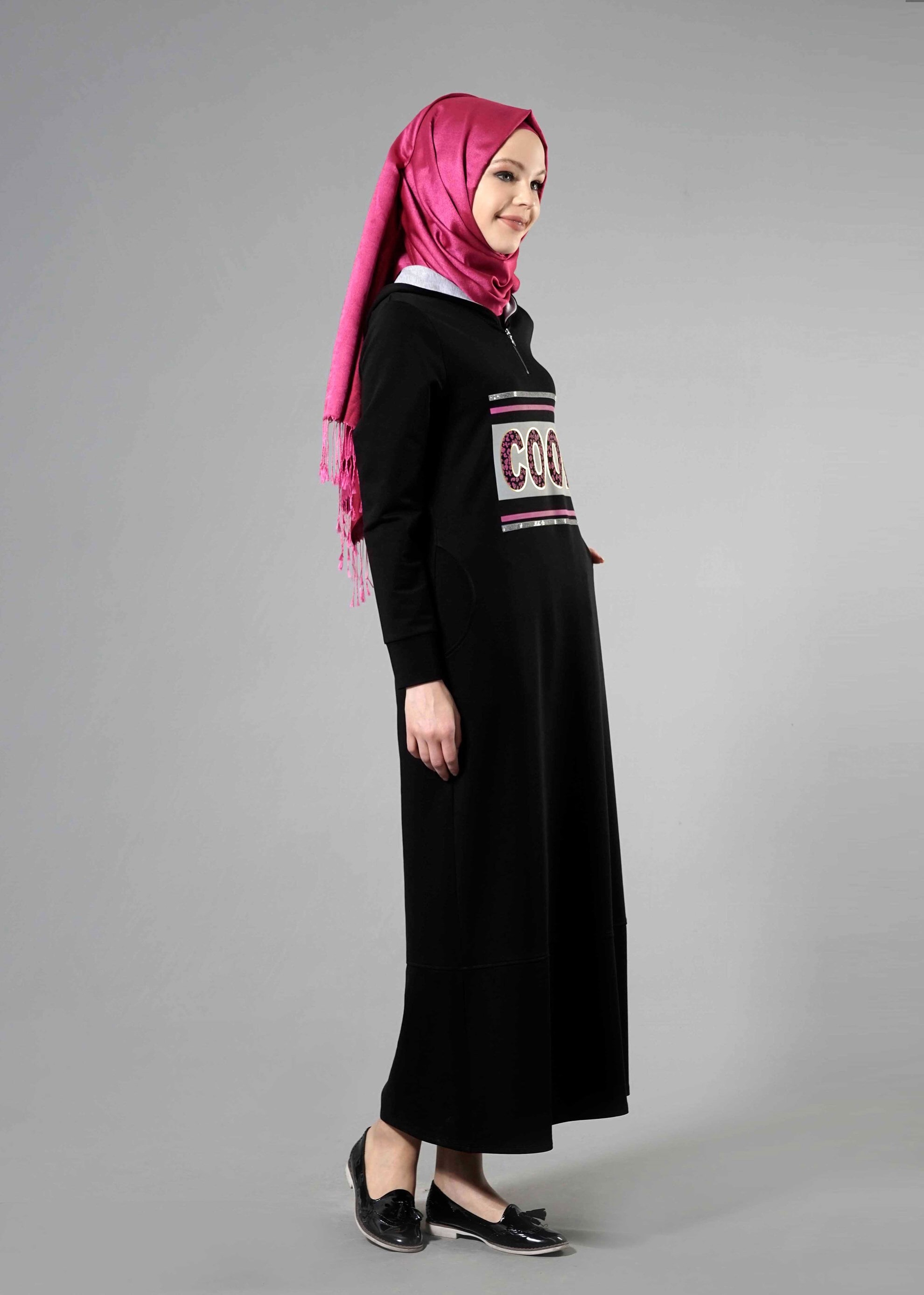 Tesettür giyim SİYAH 4322 Hilda Tesettür  Eşofman 36/44(38-40) TEK36