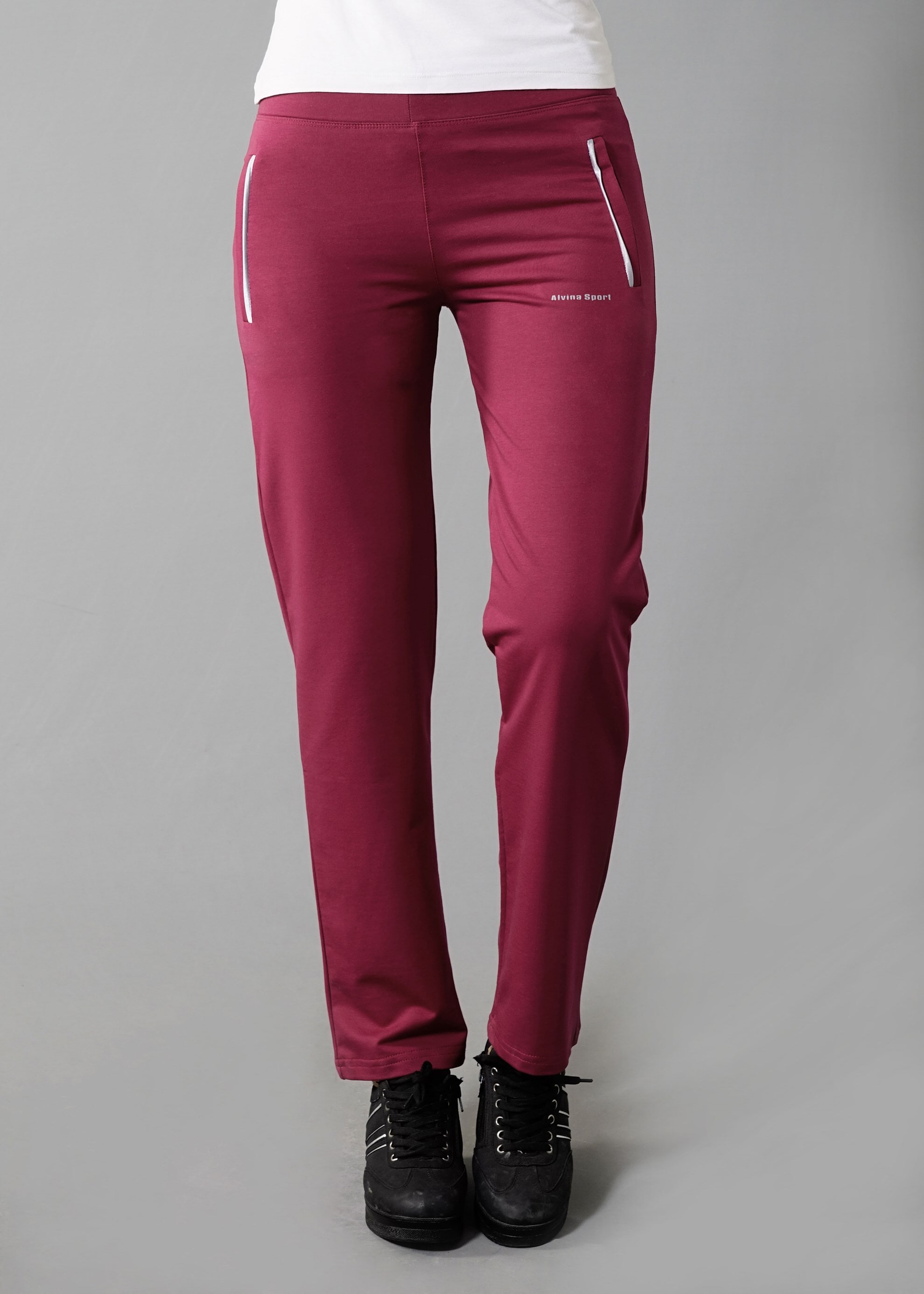 Tesettür giyim MOR İKİ YANI CEPLİ PAMUKLU EŞOFMAN ALTI 7936