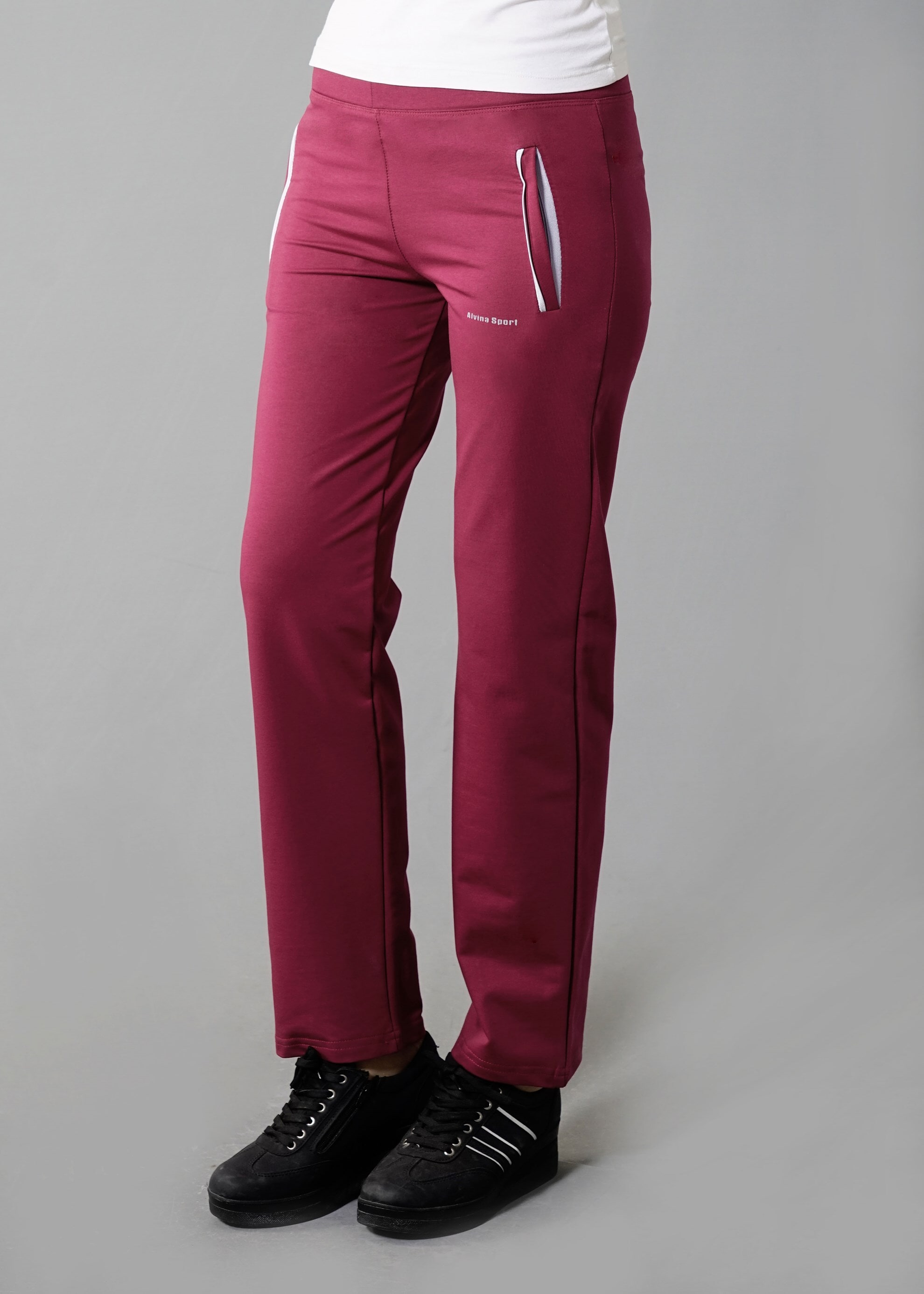 Tesettür giyim MOR İKİ YANI CEPLİ PAMUKLU EŞOFMAN ALTI 7936