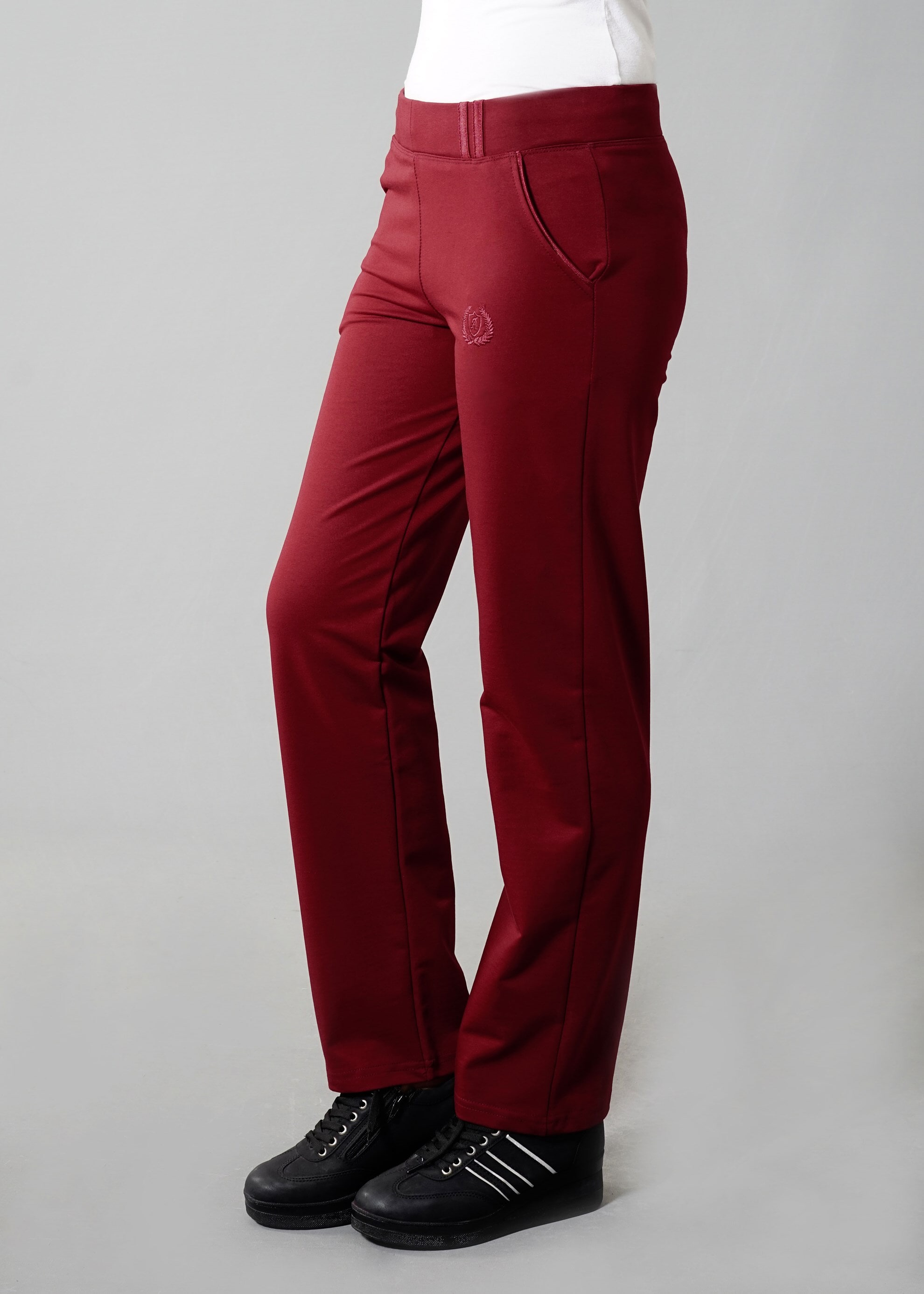 Tesettür giyim BORDO ARA BEL ARMALI EŞOFMAN ALTI 7937