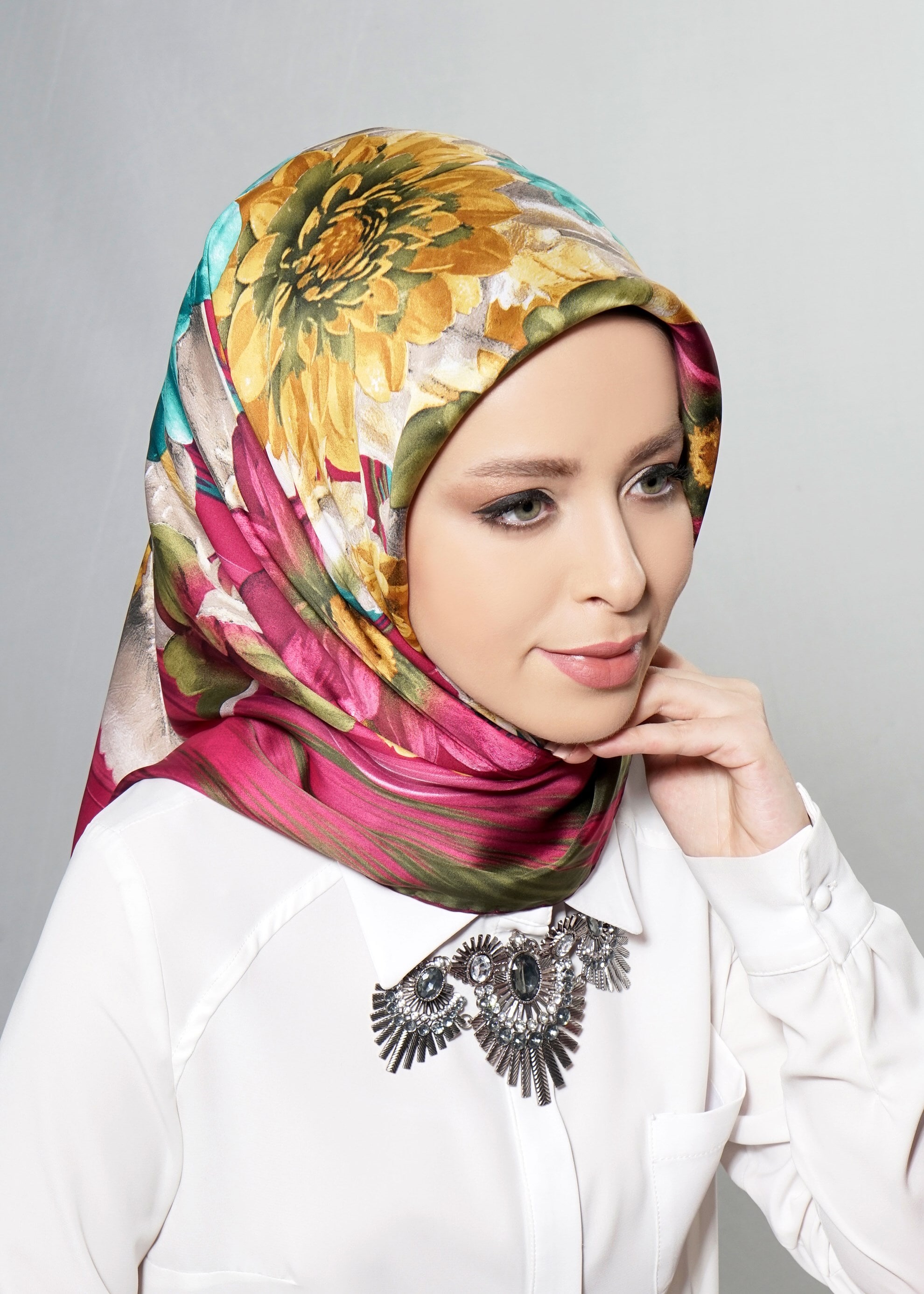 Tesettür giyim MÜRDÜM 12607 ALVİNA DESENLİ EŞARP