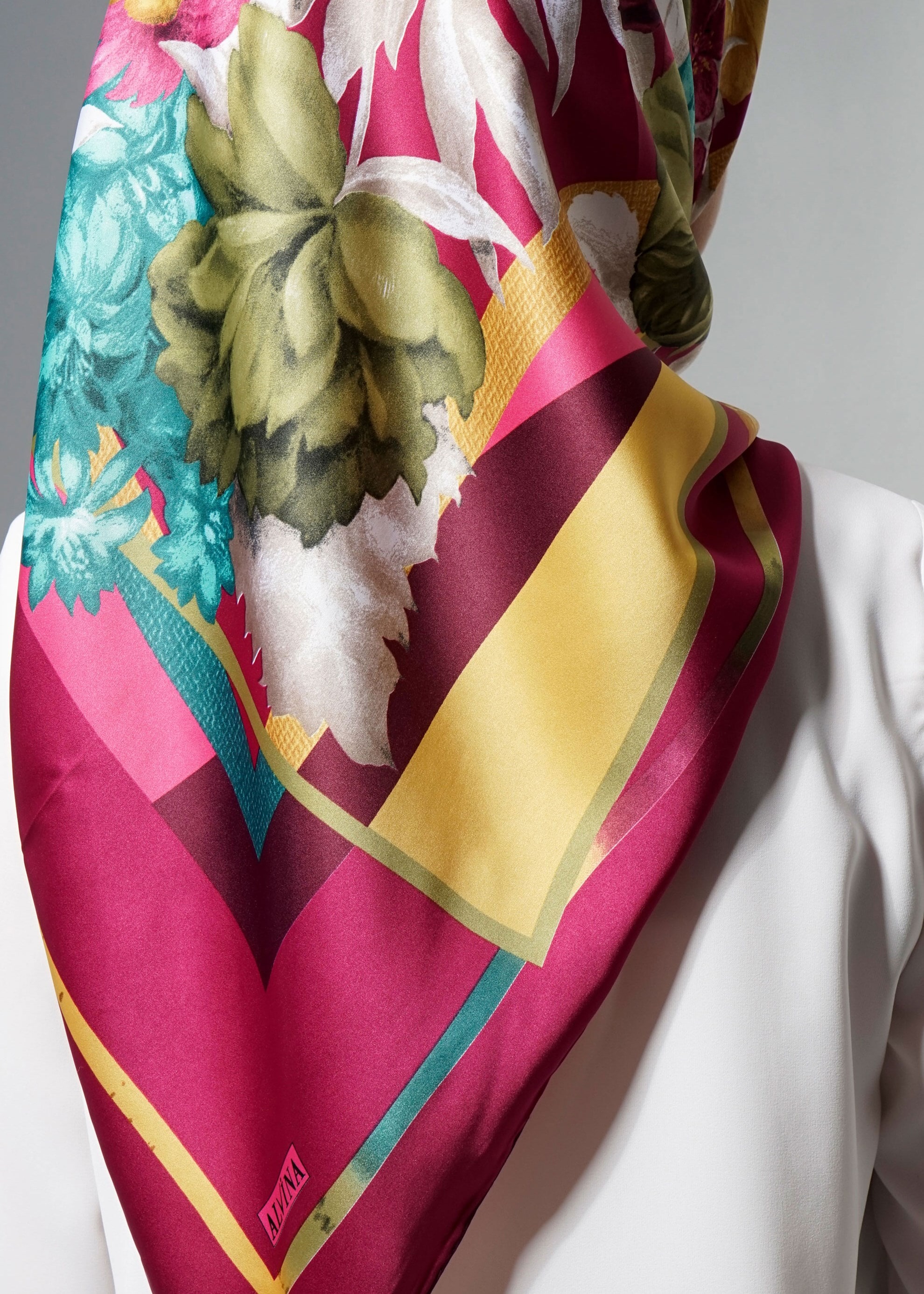 Tesettür giyim MÜRDÜM 12608 ALVİNA DESENLİ EŞARP