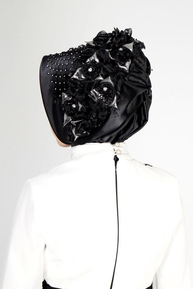 Vêtements hijab NOIR ÉCHARPE INSTANTANÉE ALVINA 101140 - ALVİNA