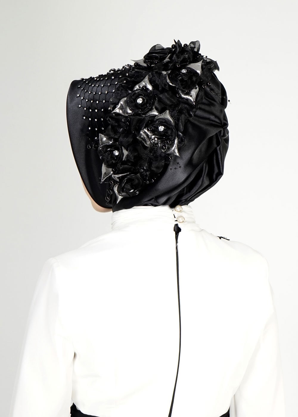 Vêtements hijab NOIR ÉCHARPE INSTANTANÉE ALVINA 101140