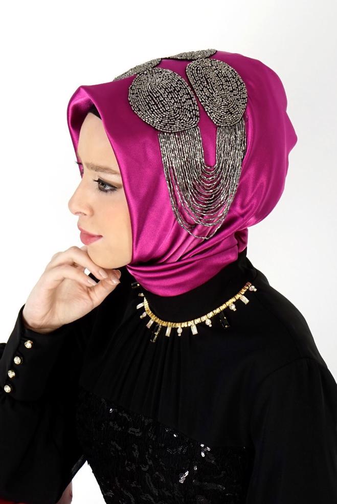 Vêtements hijab FUCHSIA 106003 ALVİNA HAZIR EŞARP - ALVİNA
